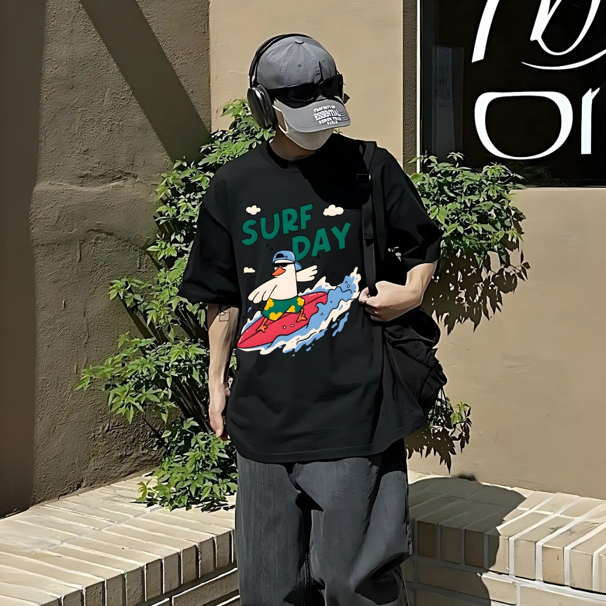 Áo thun unisex UX30-1179 chữ SURF DAY vịt lướt ván dáng oversized local brand WETEE_thumbnail_4