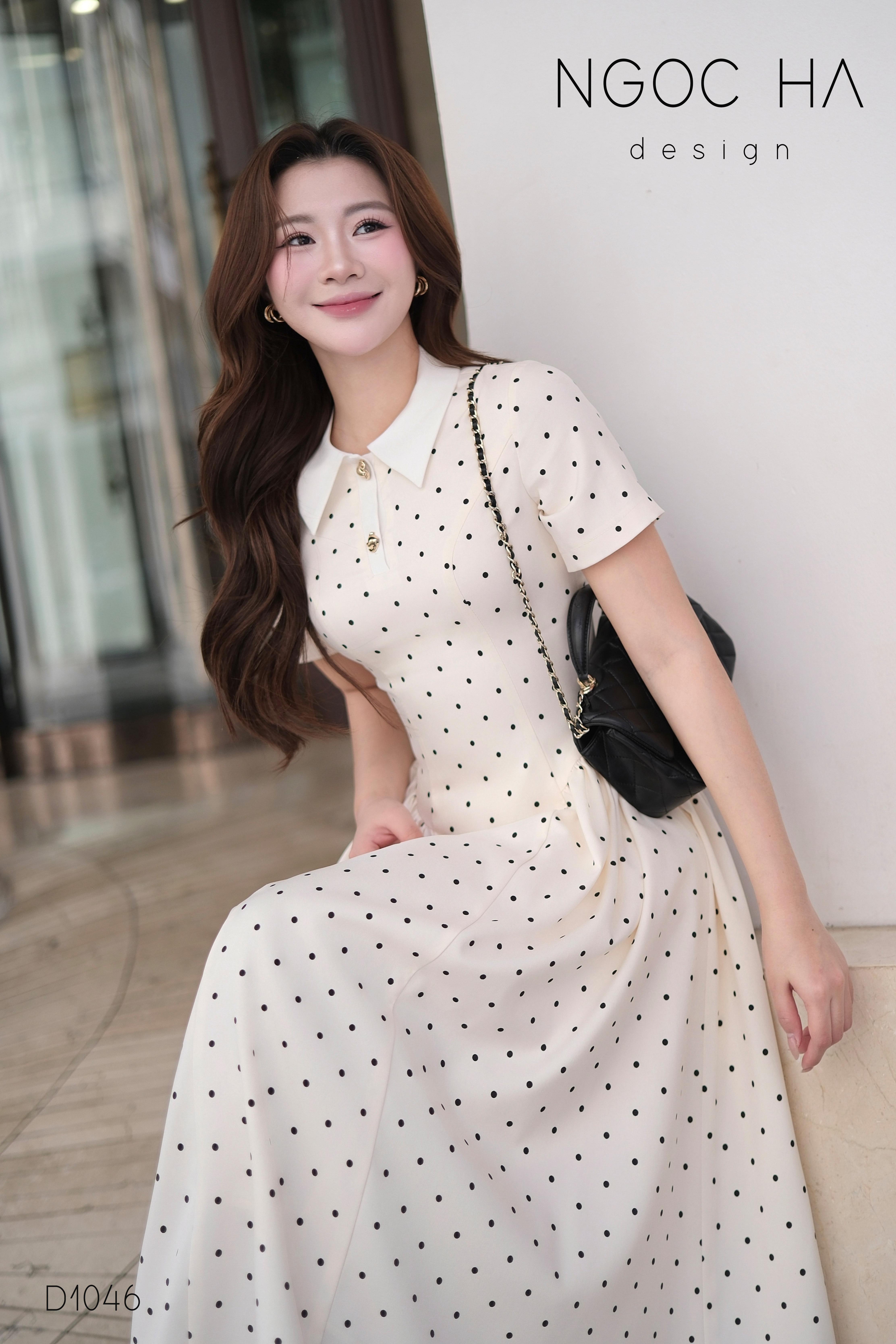 Briona Dress_ Đầm Chấm Bi Cổ Trắng D1046_thumbnail_2