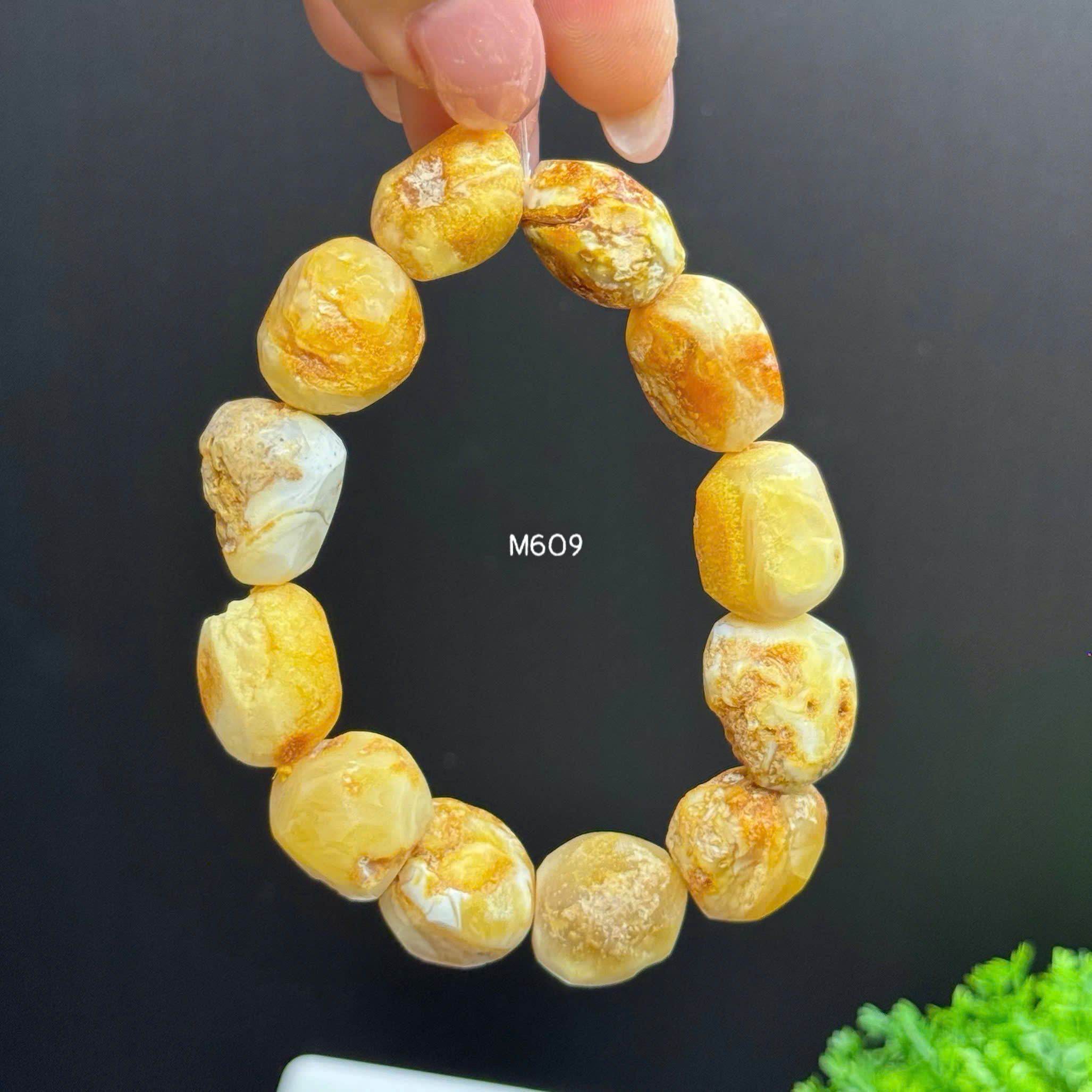 Lắc Tay Hổ Phách Bạch Thô - M609_thumbnail_1