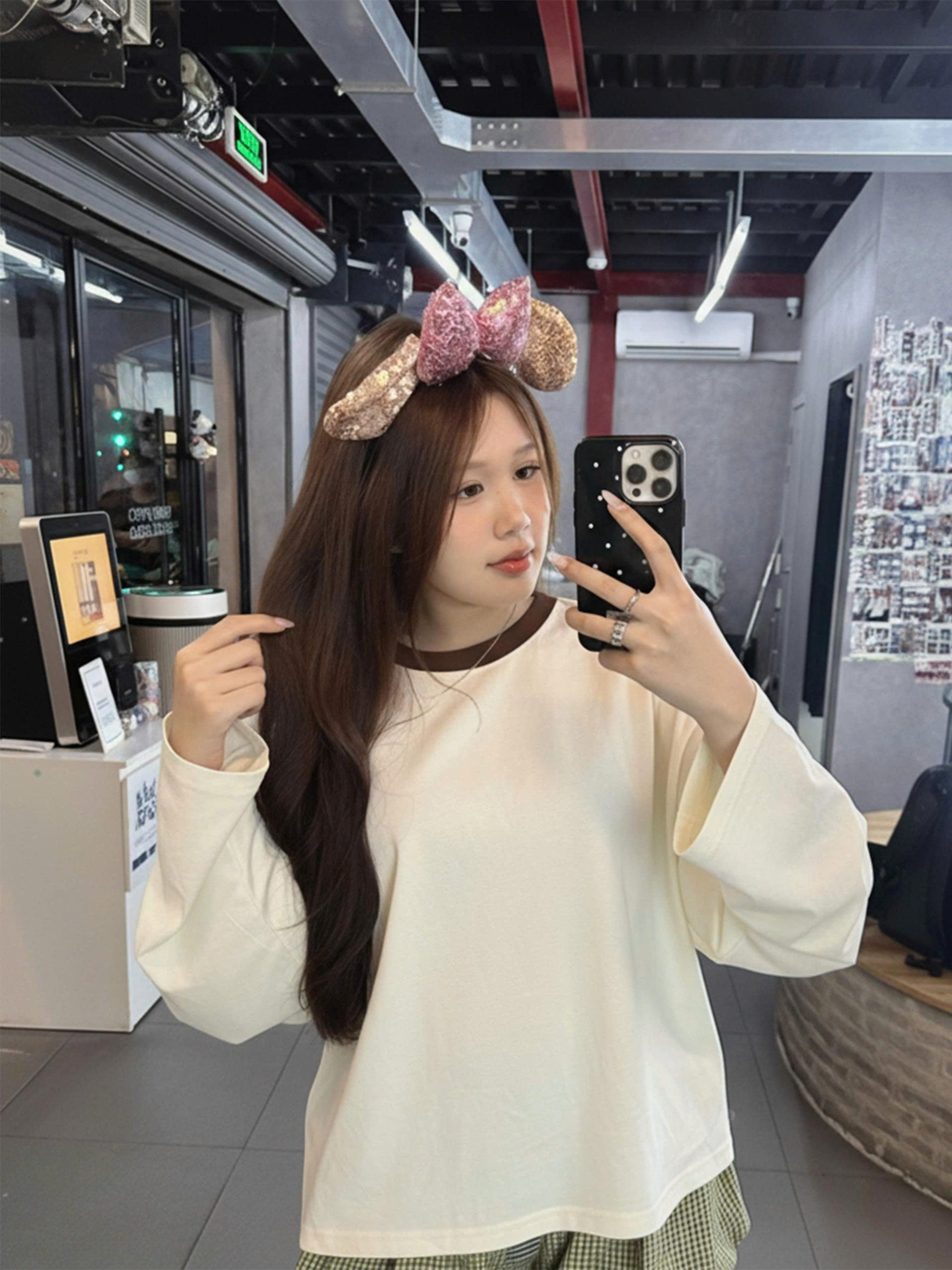 Áo thun boxy tay dài unisex Miucho chất vải thoáng mát mềm mại phối cổ mix màu AT00061_thumbnail_2