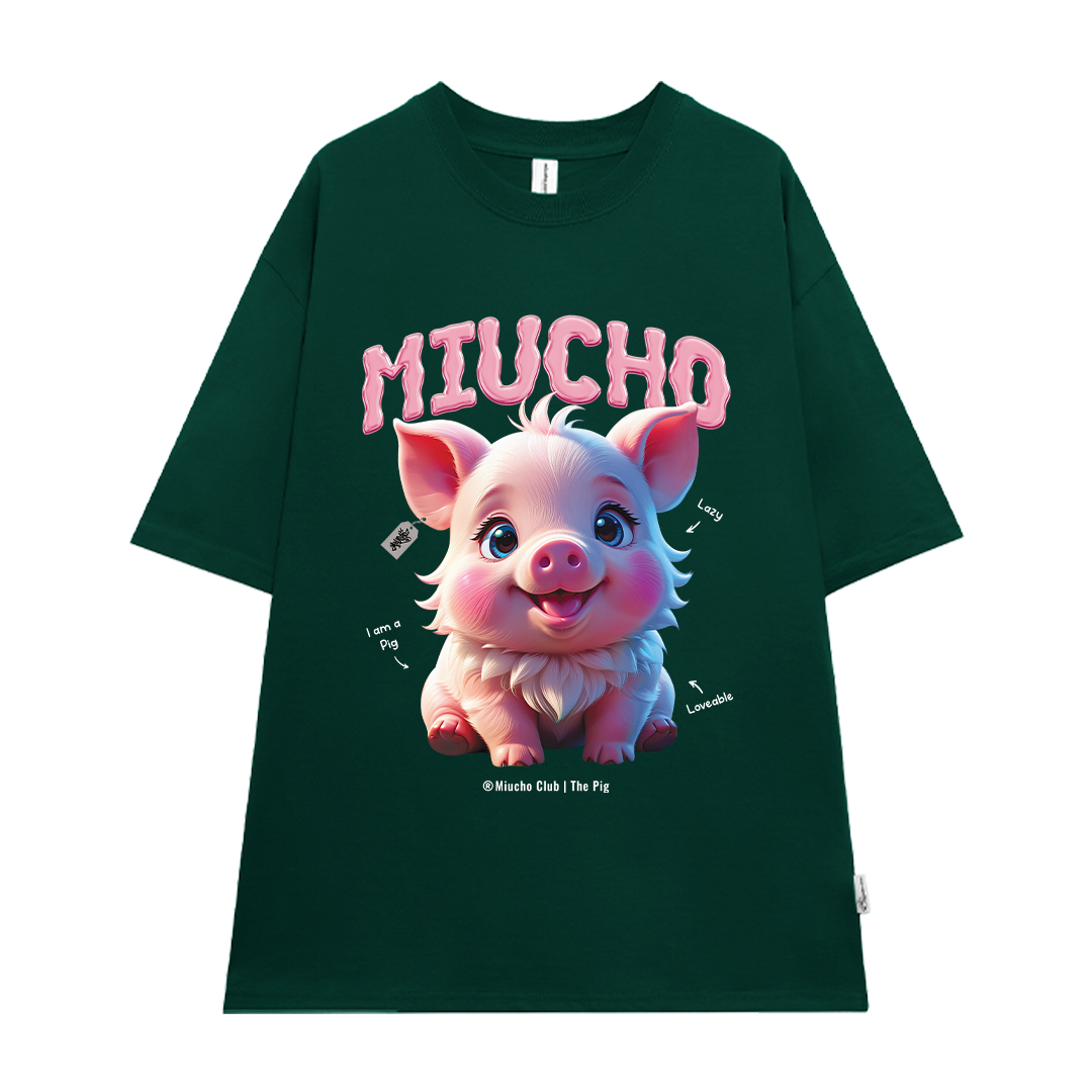 Áo thun form rộng 12 con giáp tuổi Hợi (tuổi heo) ATD1242 Miucho tay ngắn cổ tròn in mix_thumbnail_16