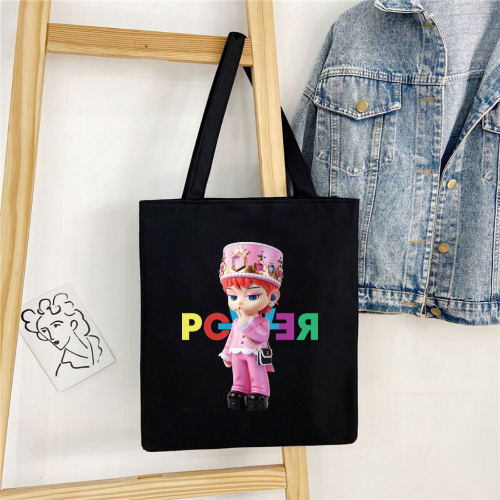 Túi Tote hình G-Dragon - Túi vải canvas có túi phụ và khoá kéo đựng vừa A4 và laptop (33x37cm) - TOTE24_thumbnail_6