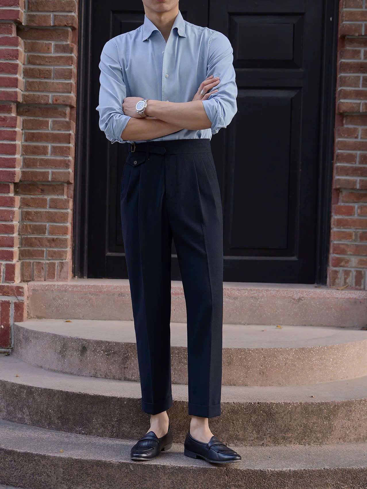 Áo Sơ Mi Modern Denim Cổ Button-Down Ẩn_thumbnail_2