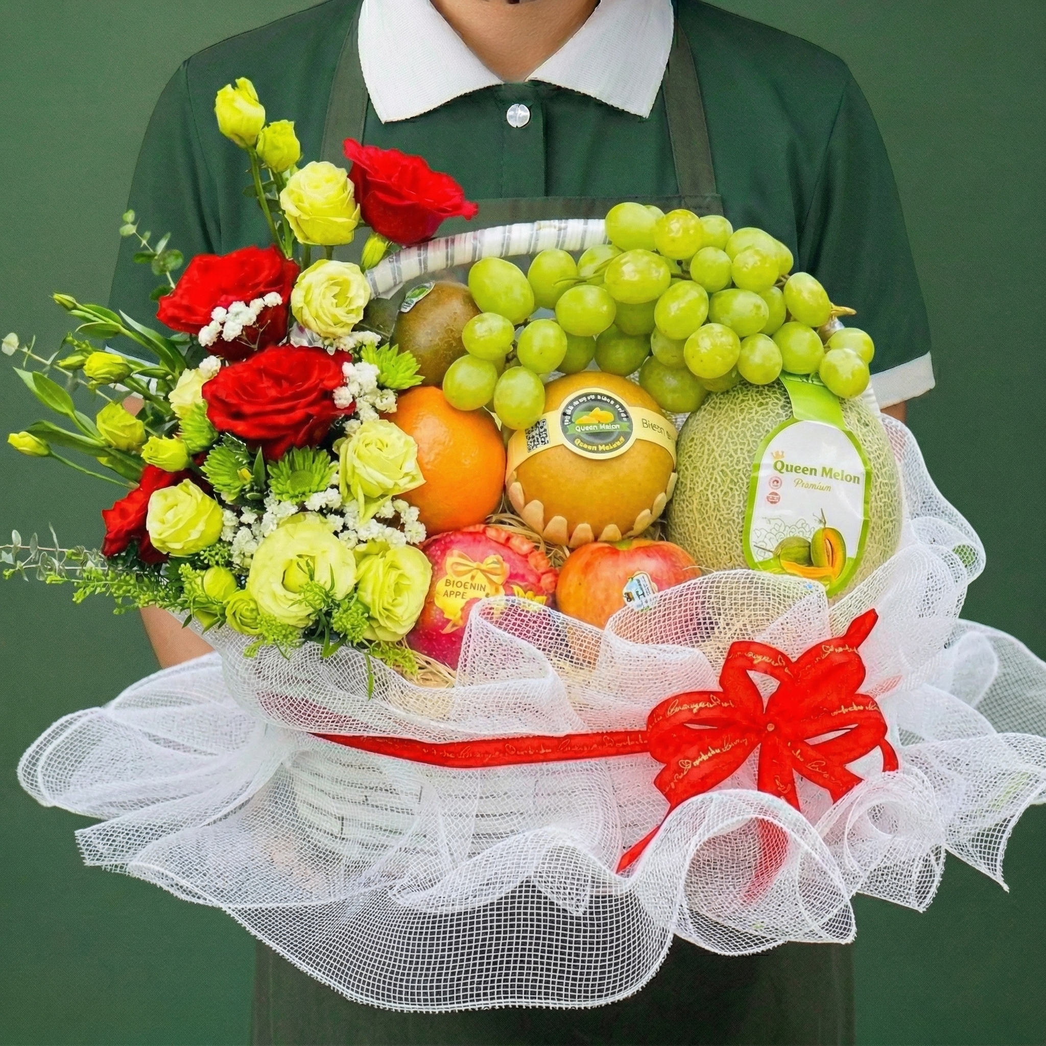 Giỏ hoa trái cây mừng khai trường cao cấp - GH1501