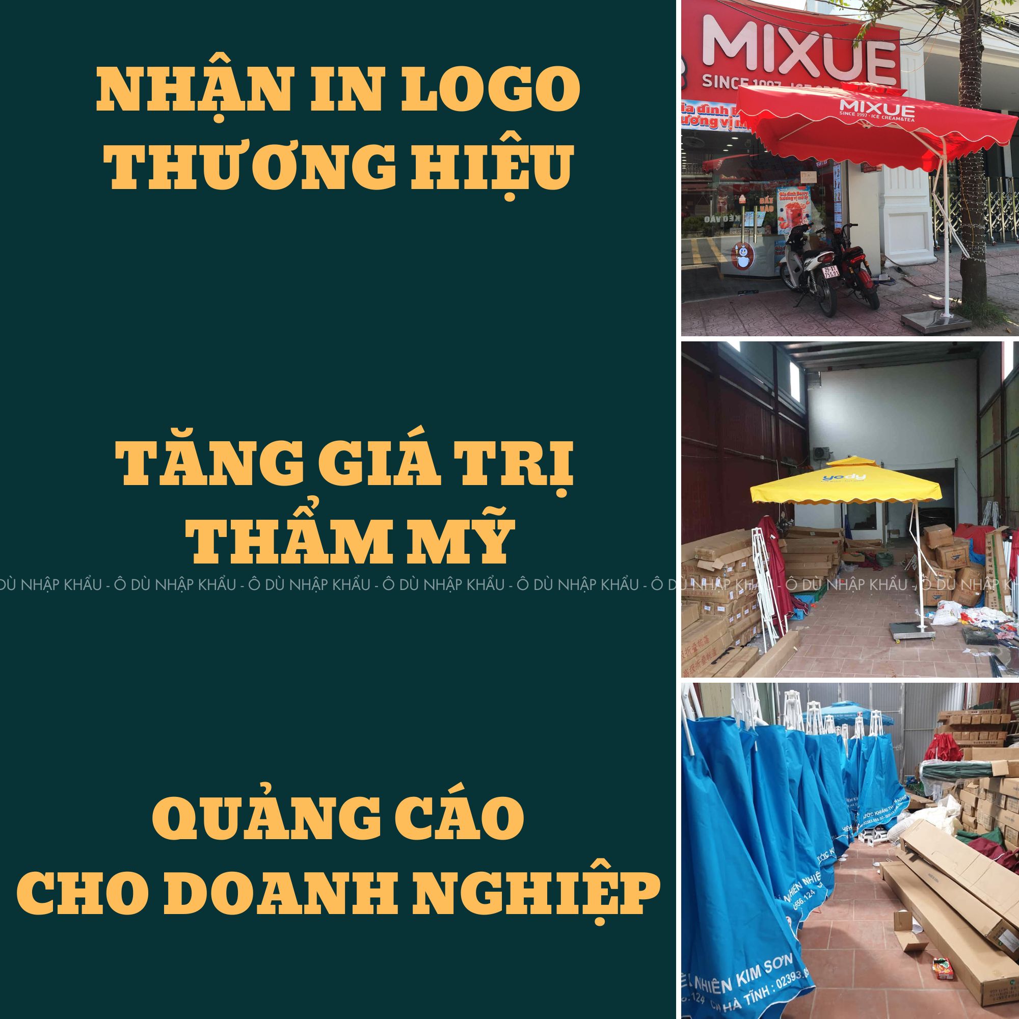 Ô dù lệch tâm mái vuông 2m5 x 2m5 vải dù lệch tâm tráng PU chống thấm tuyệt đối_thumbnail_18