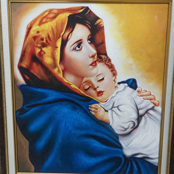 Tranh Canvas Mẹ bế Chúa vẽ đẩy 55x68cm_thumbnail_1