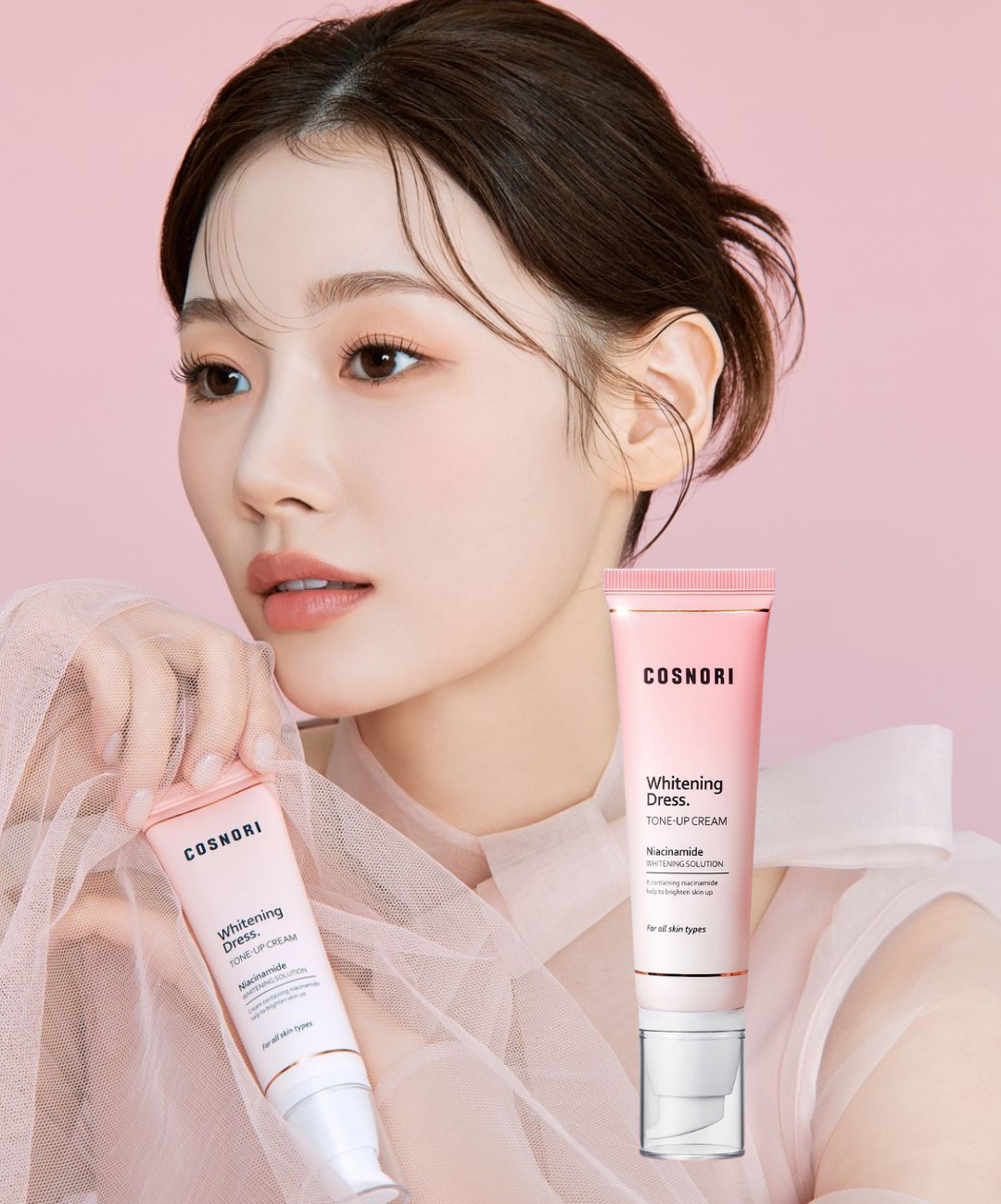 COSNORI WHITENING DRESS TONE UP CREAM - Kem Nâng Da Tông Tự Nhiên Giữ Ẩm - Chiết Xuất Hoa Anh Đào, Niacinamide - 50ml - [C001]_thumbnail_1