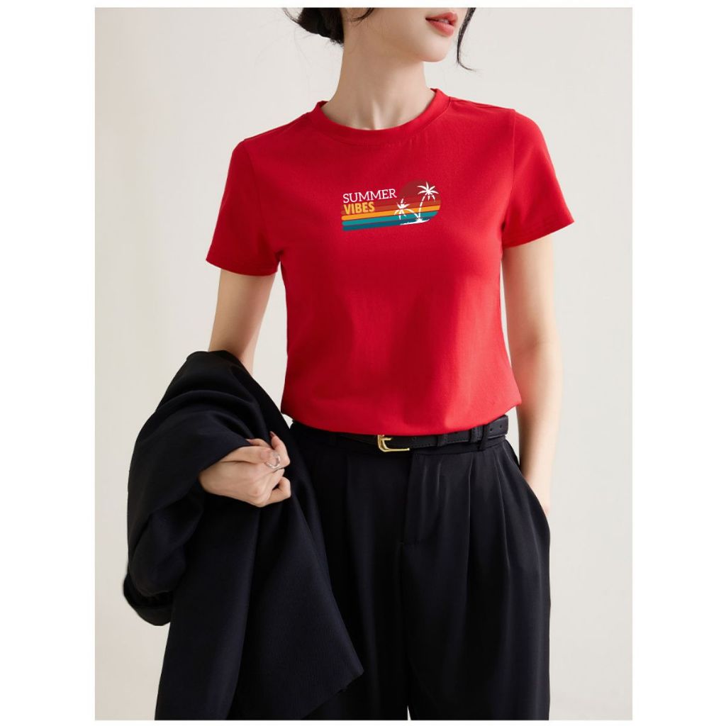 [Form Vừa] Áo phông nữ Loza nhiều màu Summer vibes chất liệu thun cotton mềm mịn - Mã VT8135