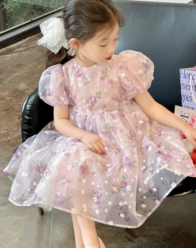 Váy hoa tím VA23045