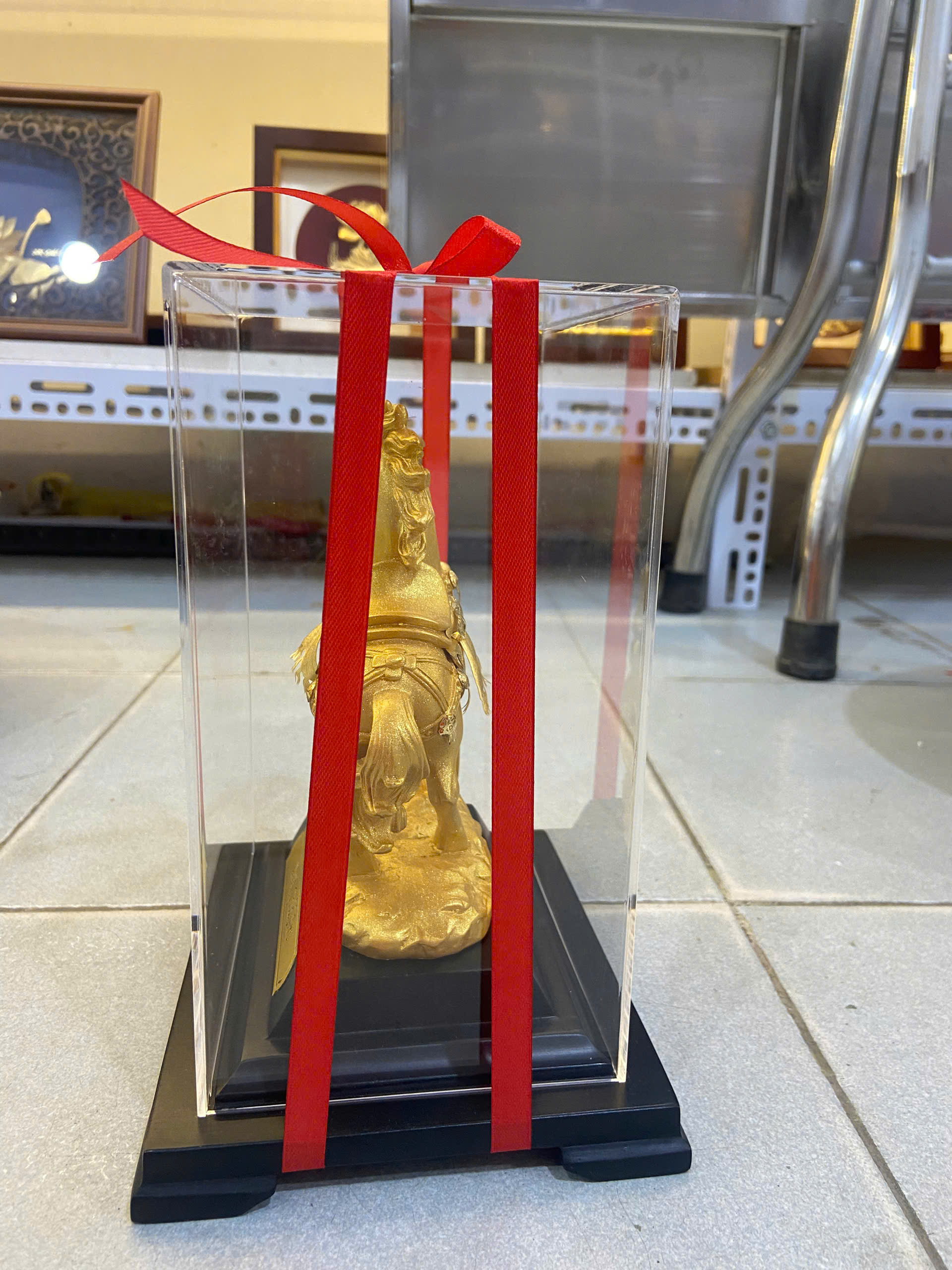 Tượng ngựa mã đáo thành công dát vàng 24k KT21x16x24_thumbnail_5