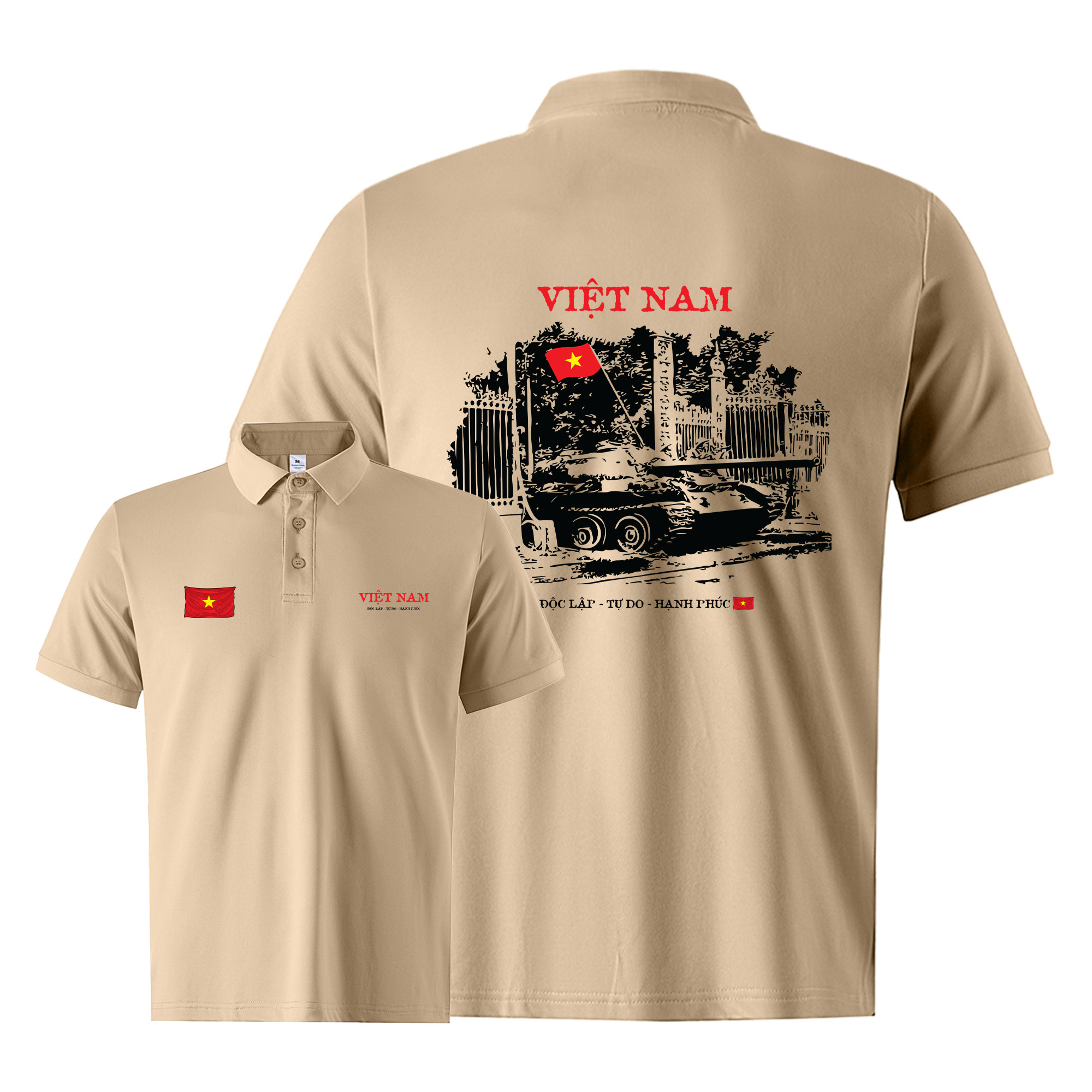 Áo polo nam big size Việt Nam tôi yêu form vừa 2142 Miucho Iconic vải cá sấu polyester in mix_thumbnail_0