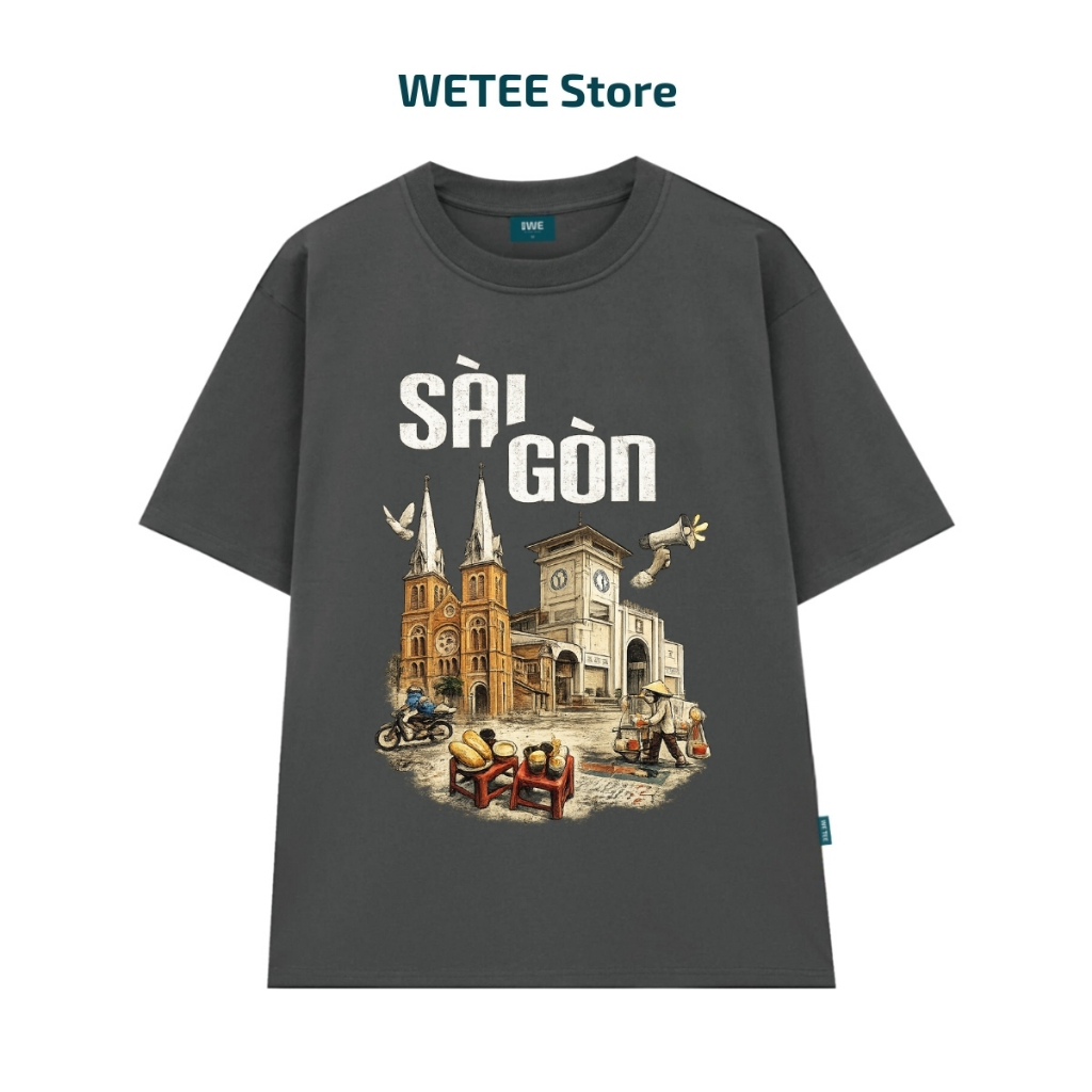 Áo thun unisex UX30-1181 địa điểm nổi tiếng SÀI GÒN dáng oversized local brand WETEE_thumbnail_9