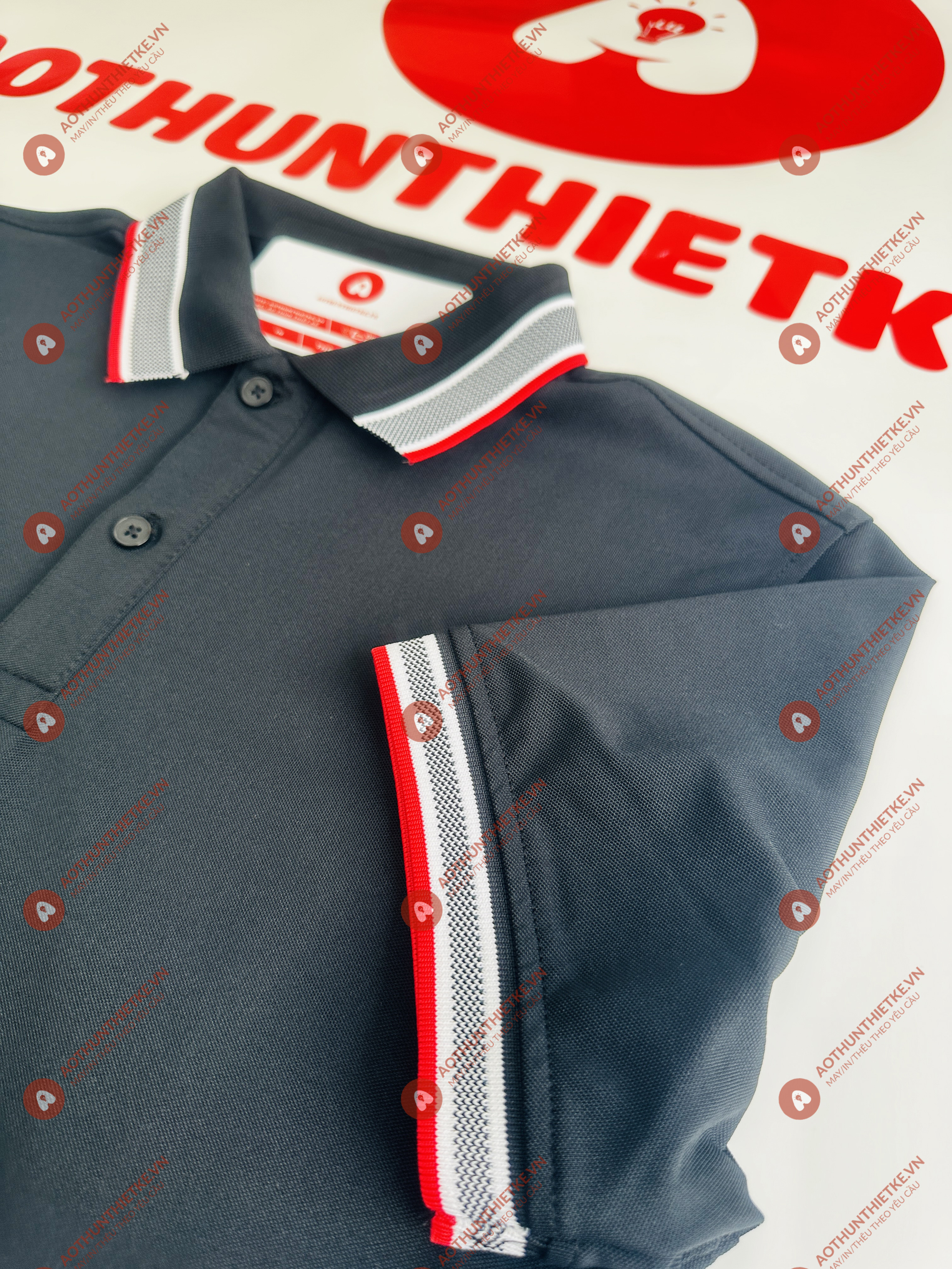 Áo Đồng Phục Polo Caro Đen_thumbnail_2