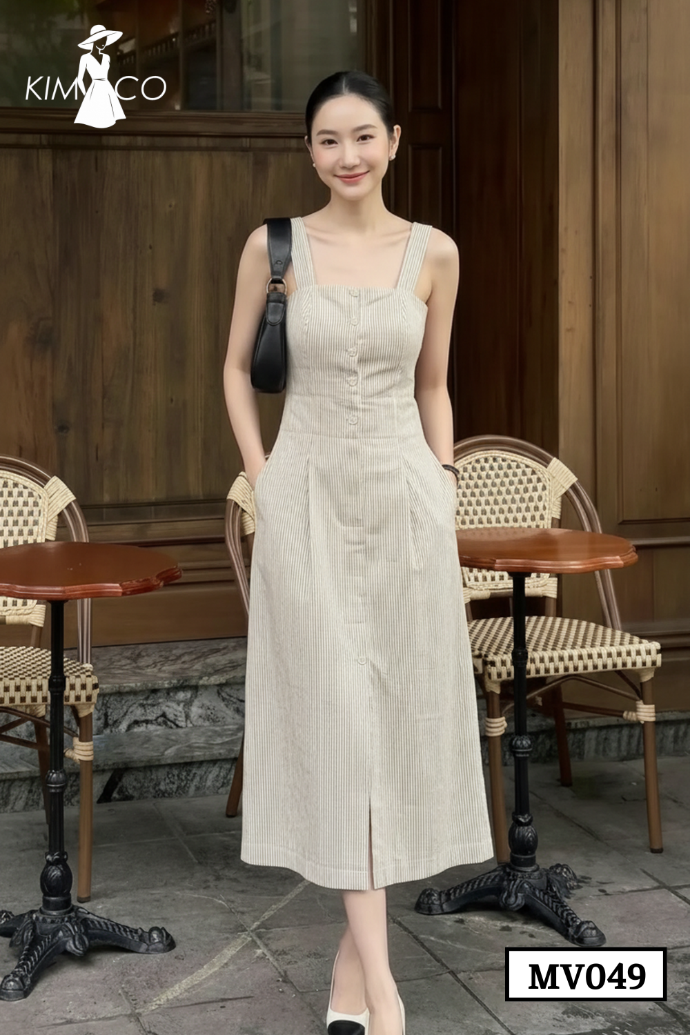 Đầm Linen Sọc Nắng Phố - MV049