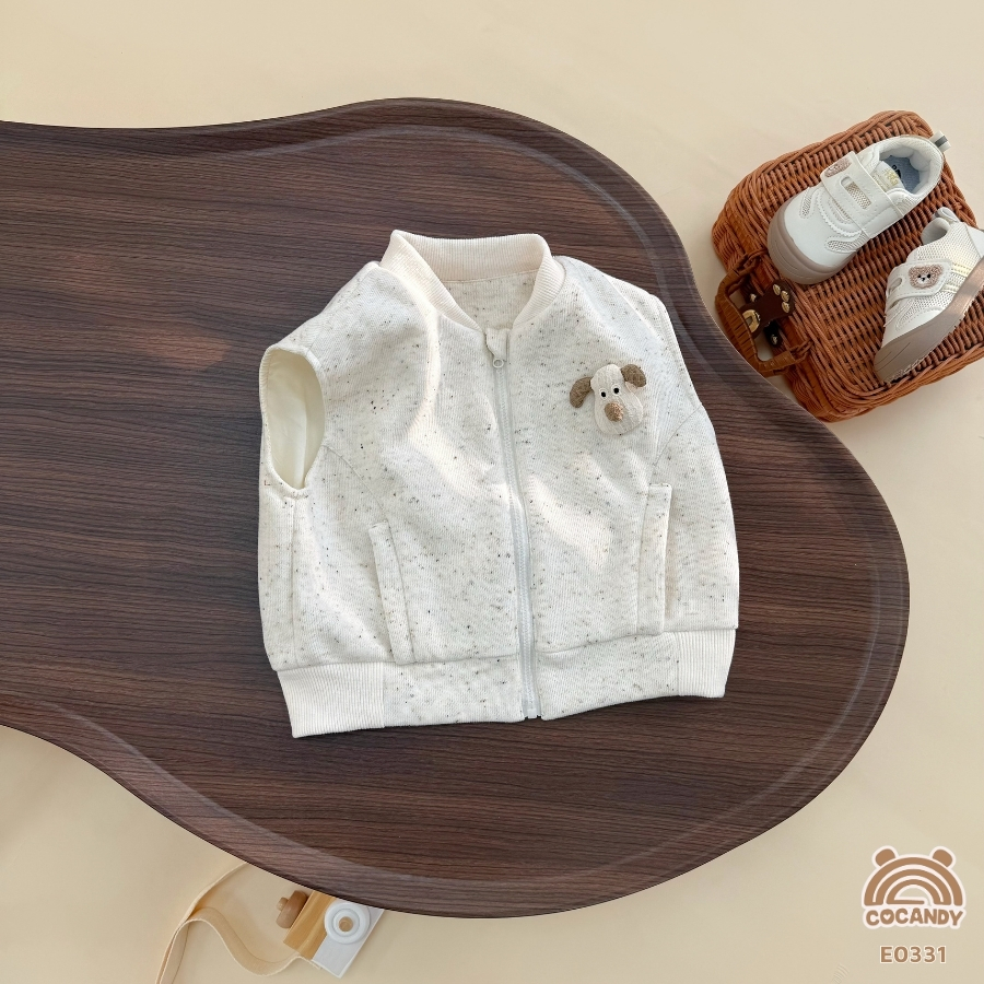 Áo gile BE NHẠT cổ tròn khoá kéo_thumbnail_1