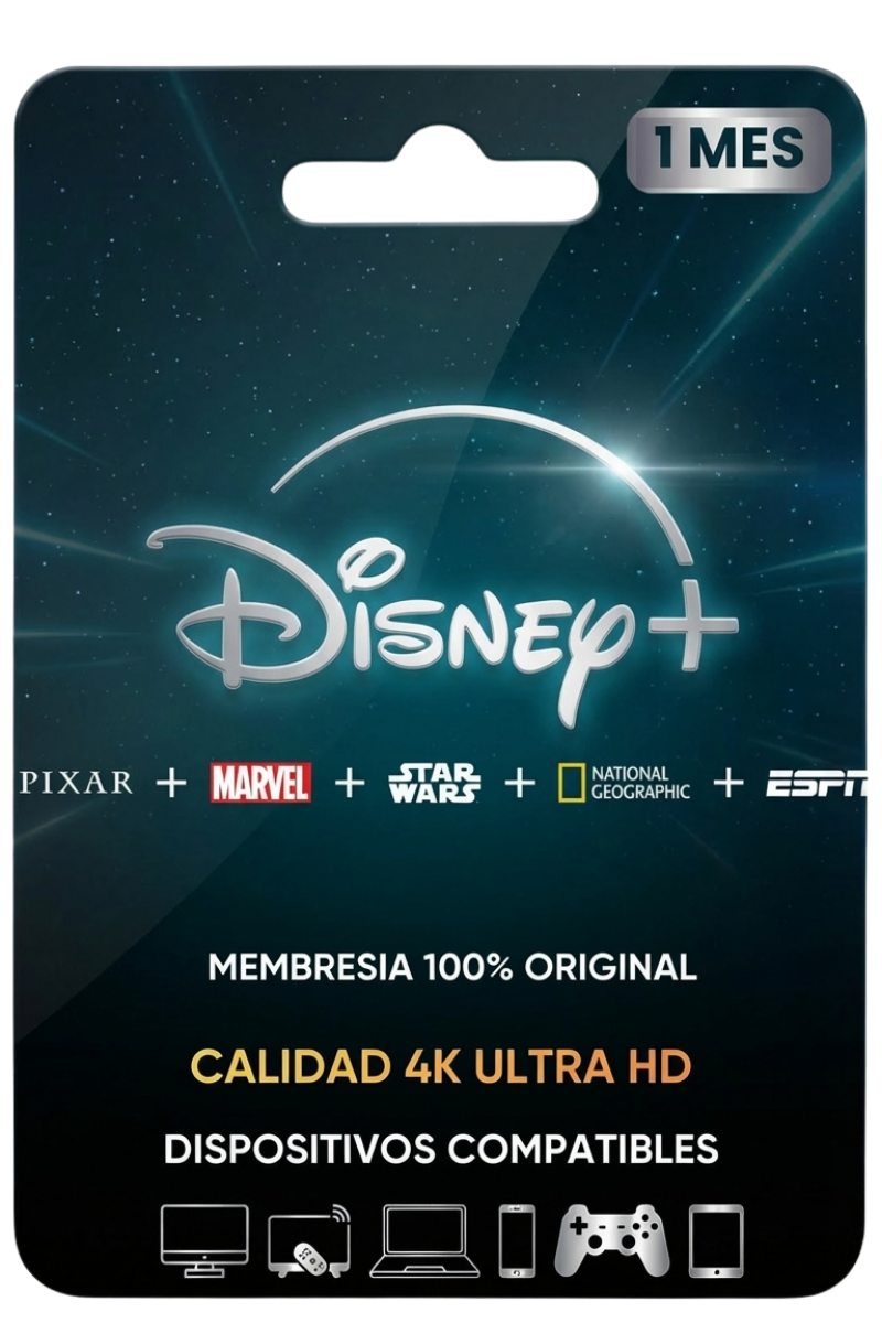 DISNEY+ (1 DISPOSITIVO) 30 DIAS