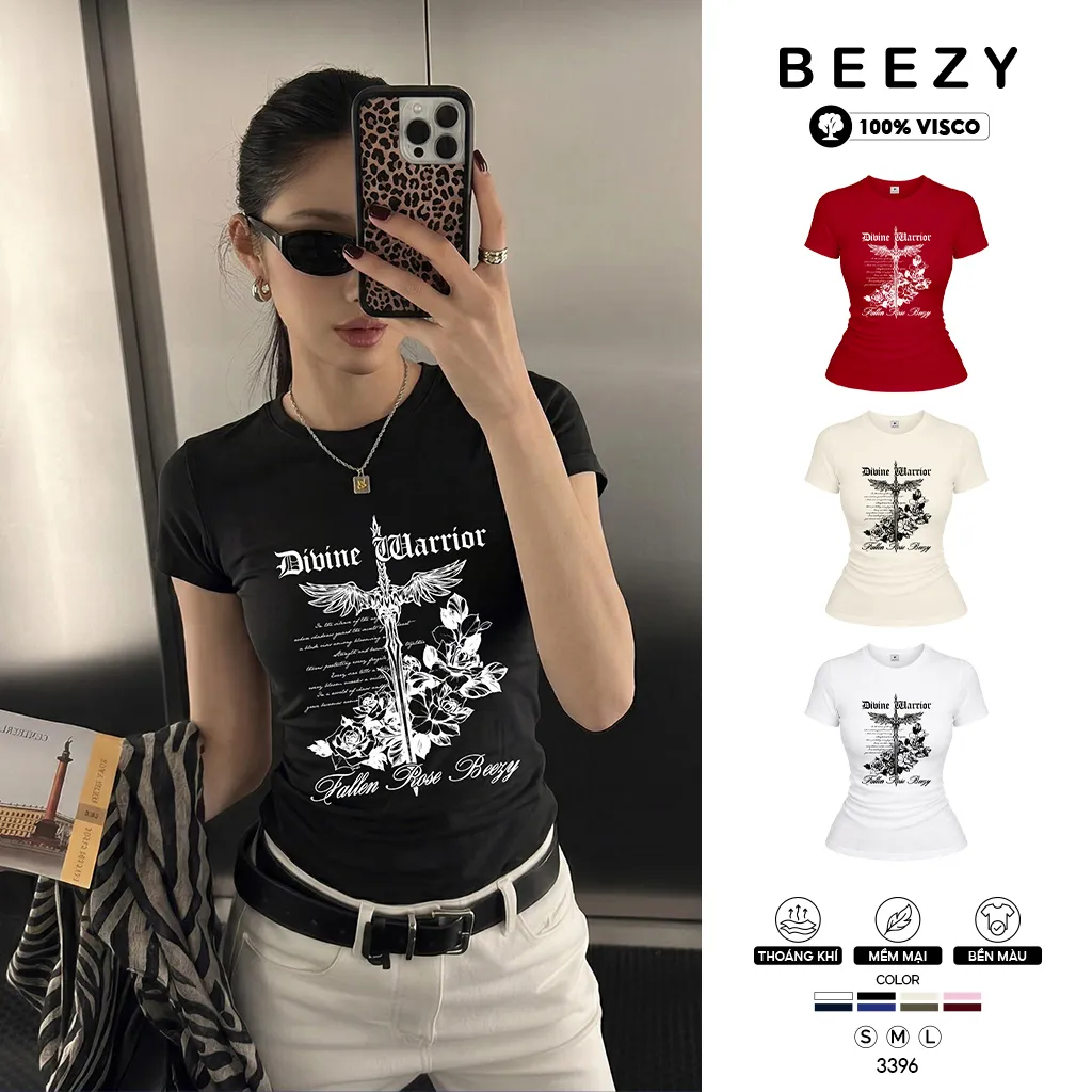 Áo baby tee nữ form ôm hack dáng cá tính Beezy 3396