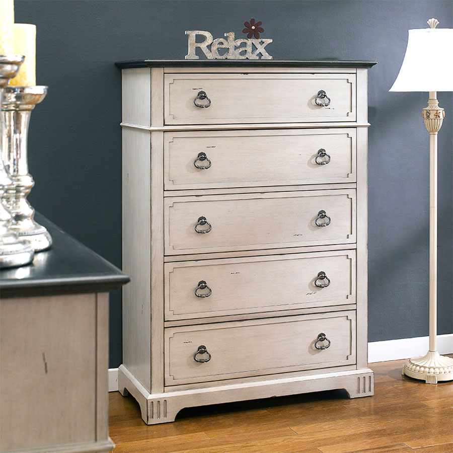 Tủ gỗ 5 hộc kéo New Classic