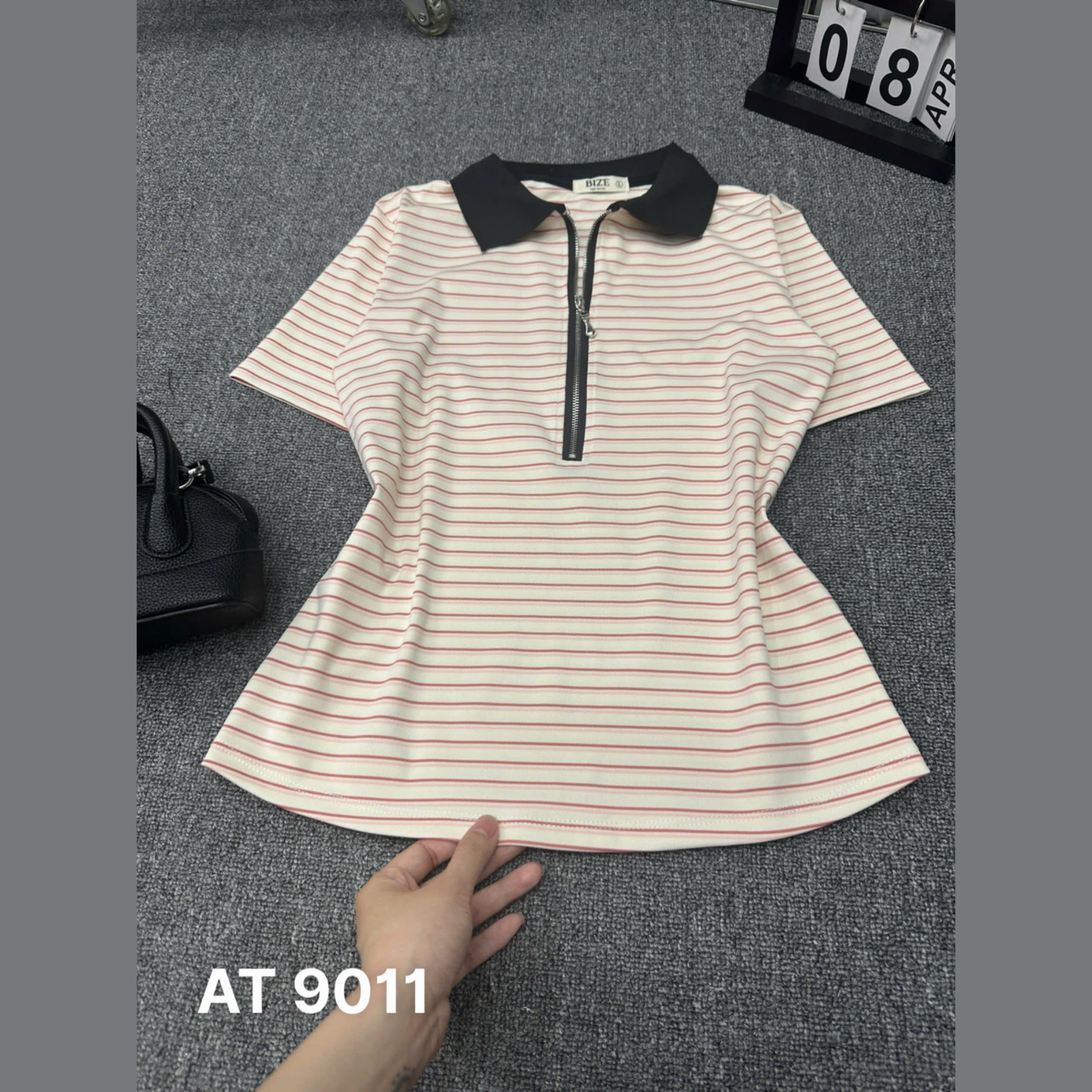 Áo thun sọc dây kéo kiểu bigsize AT9011 dành cho nàng béo mập từ 55-90kg_thumbnail_11