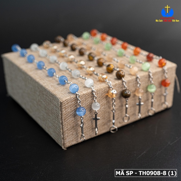 Lắc Mân Côi đá mắt mèo màu màu xanh lá non 6ly_thumbnail_2