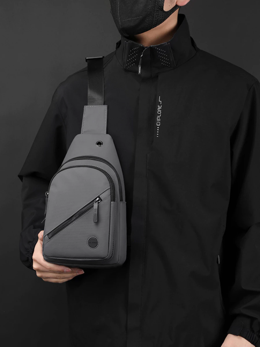 Túi đeo chéo nam vải chống nước, túi bao tử nam nhỏ gọn cao cấp_thumbnail_2