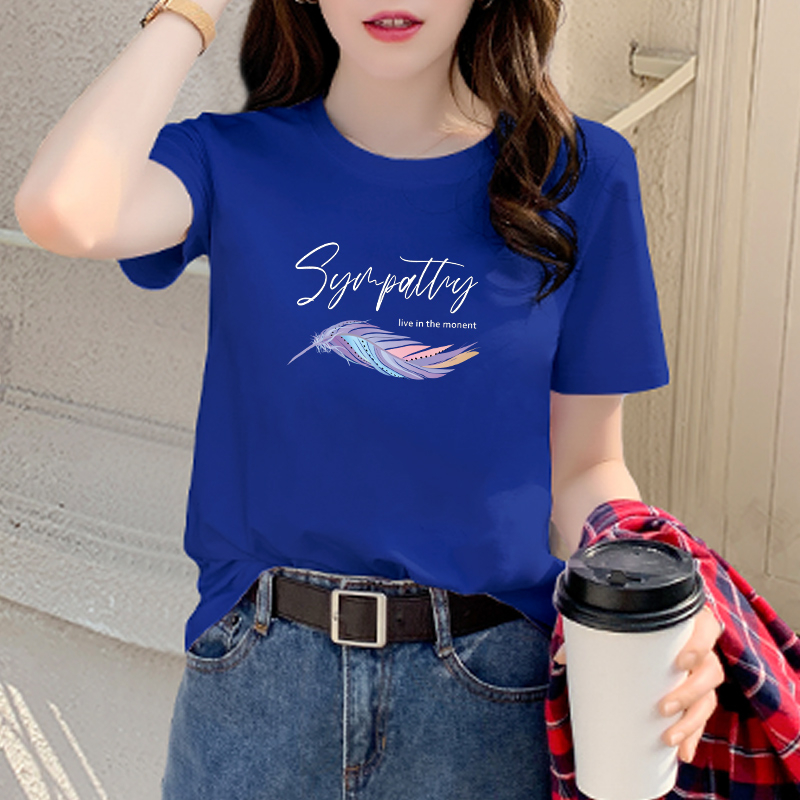 [Form Rộng] Áo phông nữ in hình Lông vũ nhiều mẫu - LOZA CT6265_thumbnail_0