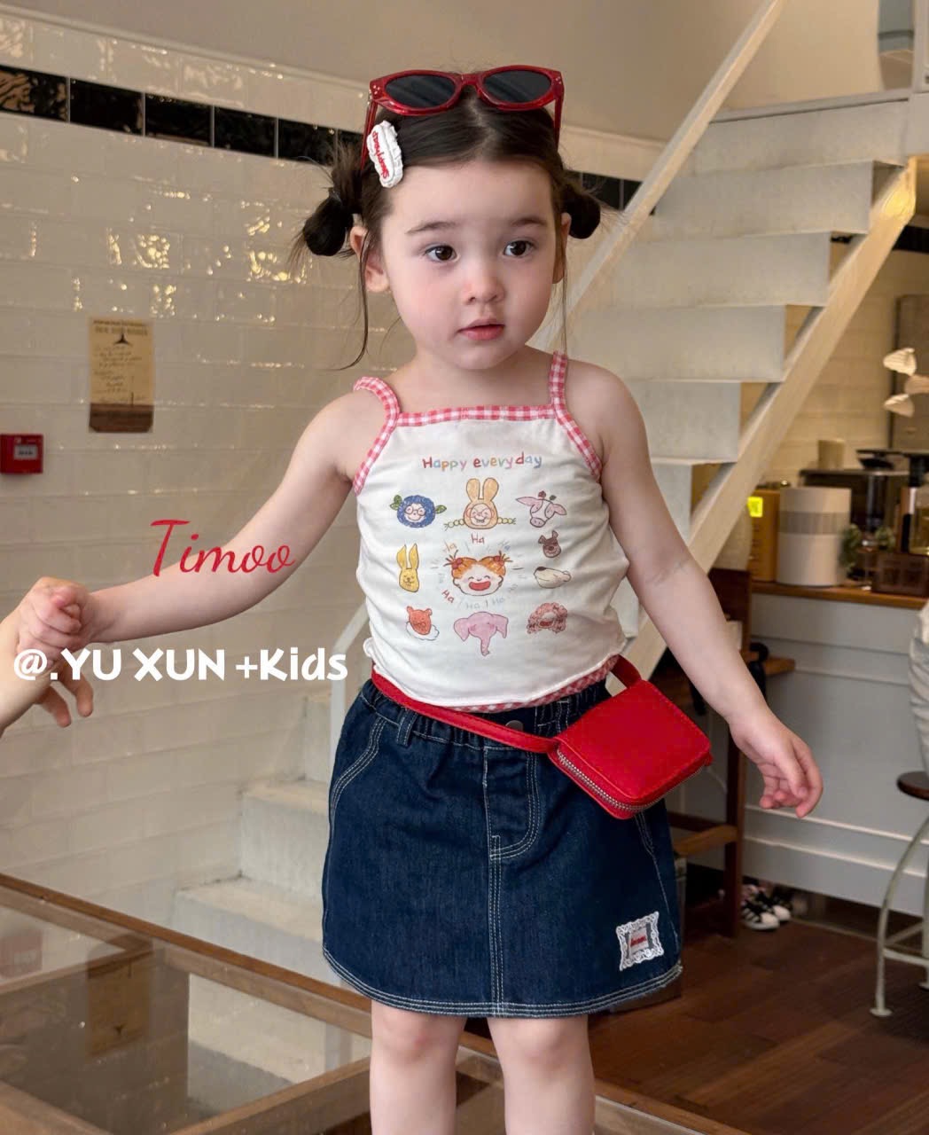 (CV13) Chân váy bò mềm màu xanh sẫm có hoạ tiết thêu_thumbnail_0