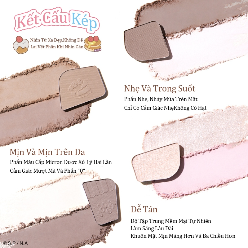 [VEECCI] Bảng phấn tạo khối 4 ô Veecci x Chibi Maruko Chan 8.6g