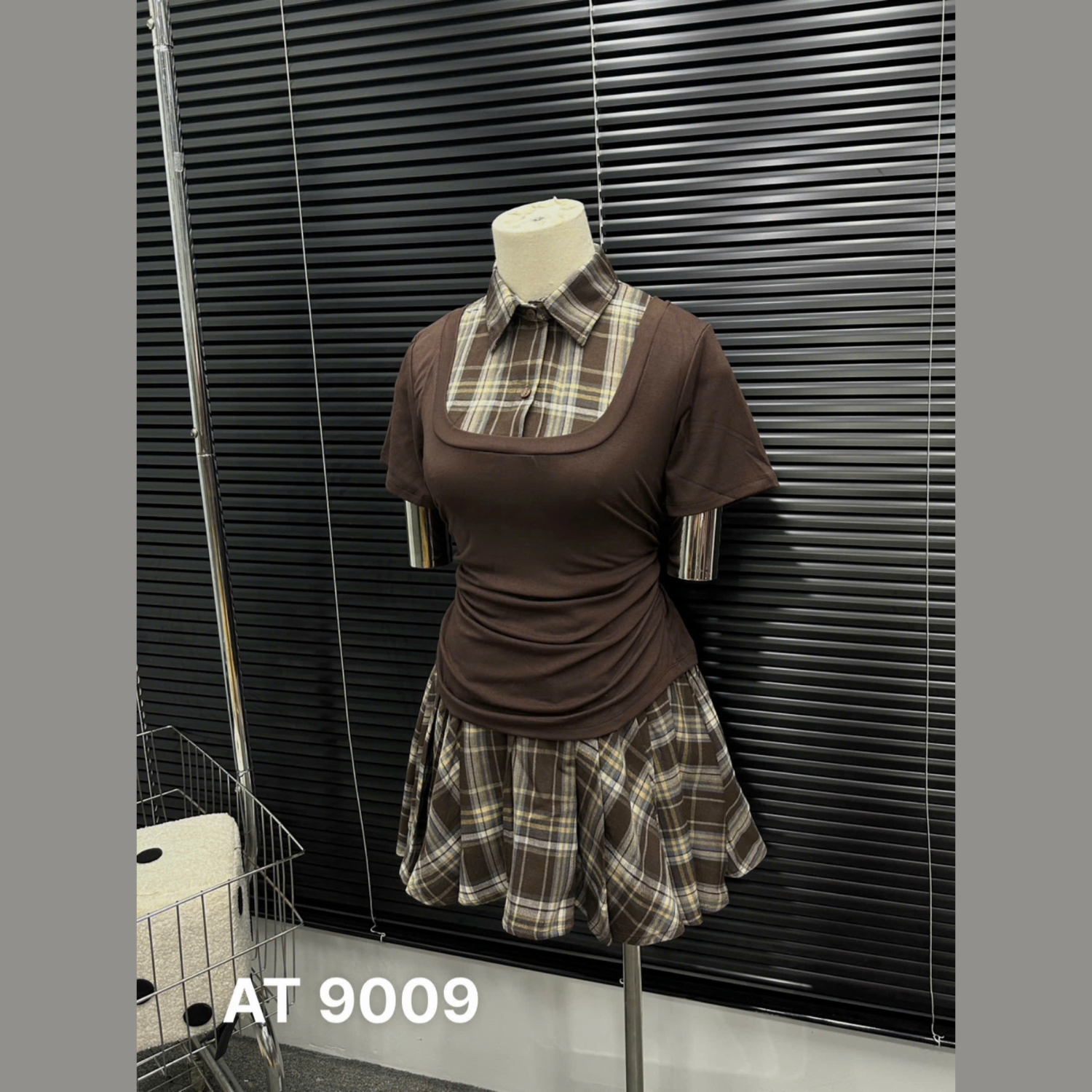 Chân váy kate caro kiểu bigsize CV9016 dành cho nàng béo mập từ 55-90kg_thumbnail_2