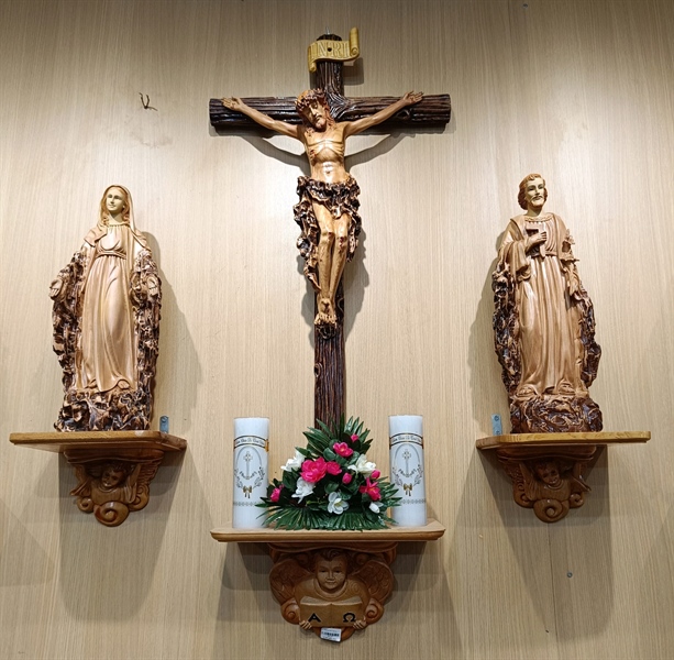 Bộ Bàn thờ gỗ trai lũa 60cm ban ơn ✔