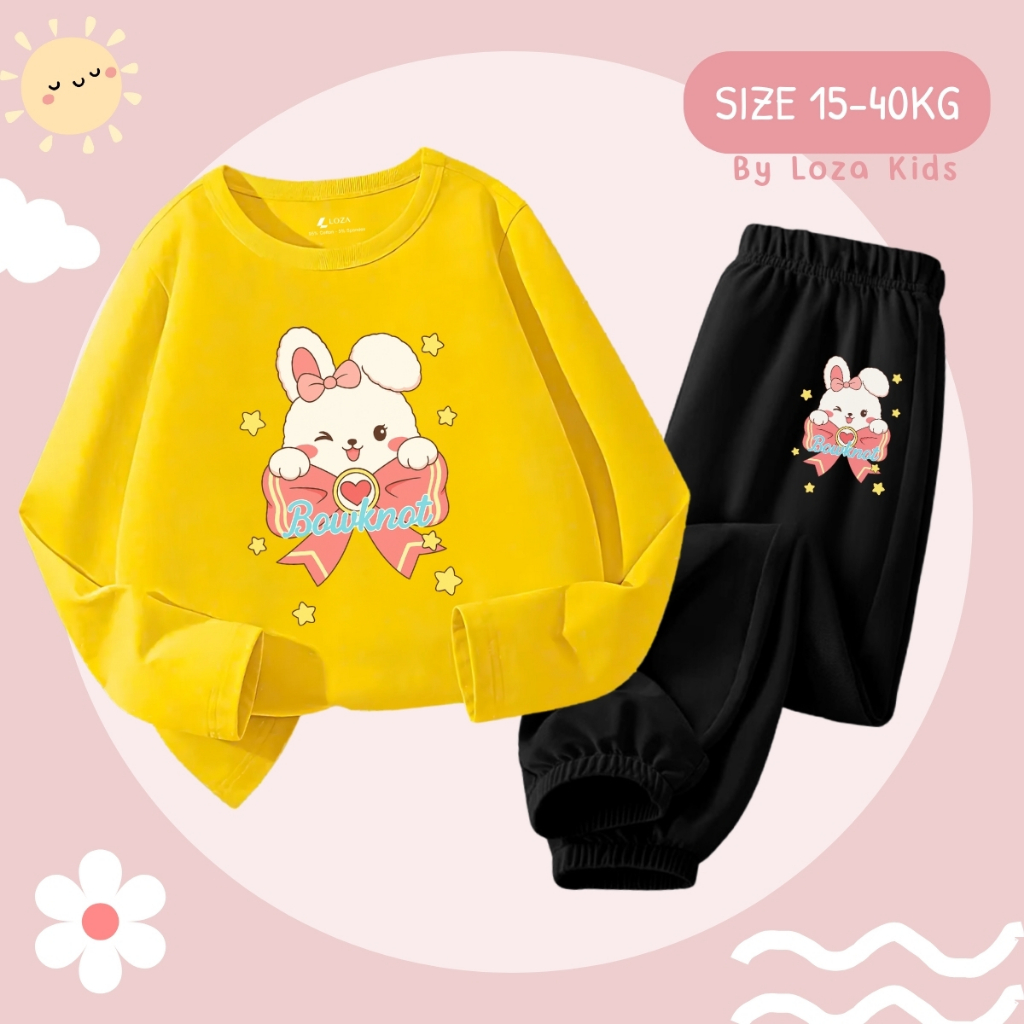 Bộ Thu - Đông bé gái Thỏ nơ - Loza Kids BW436_thumbnail_2