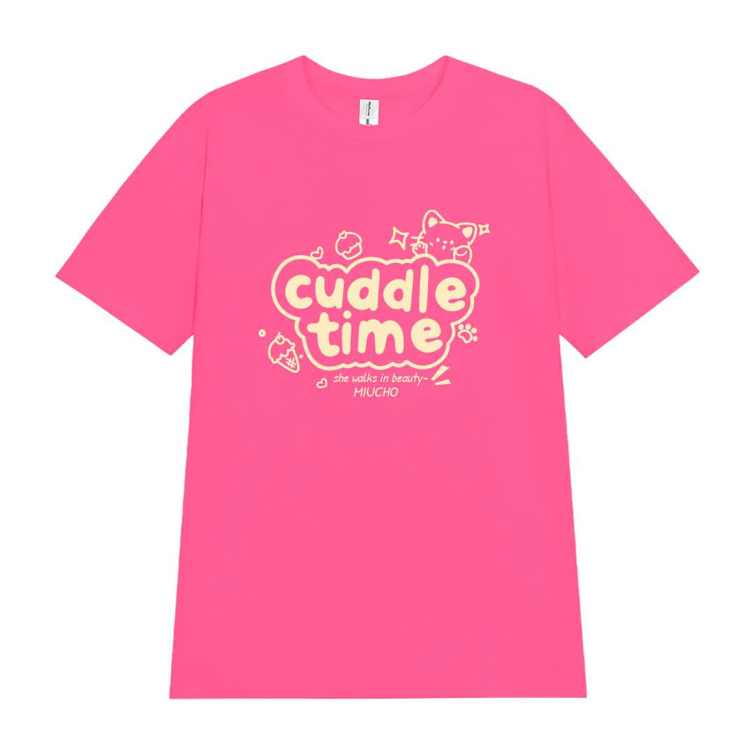 Áo thun nữ form vừa regular dáng ngắn cổ tròn ARD2288 Miucho vải cotton co giãn thoáng mát in mix_thumbnail_9