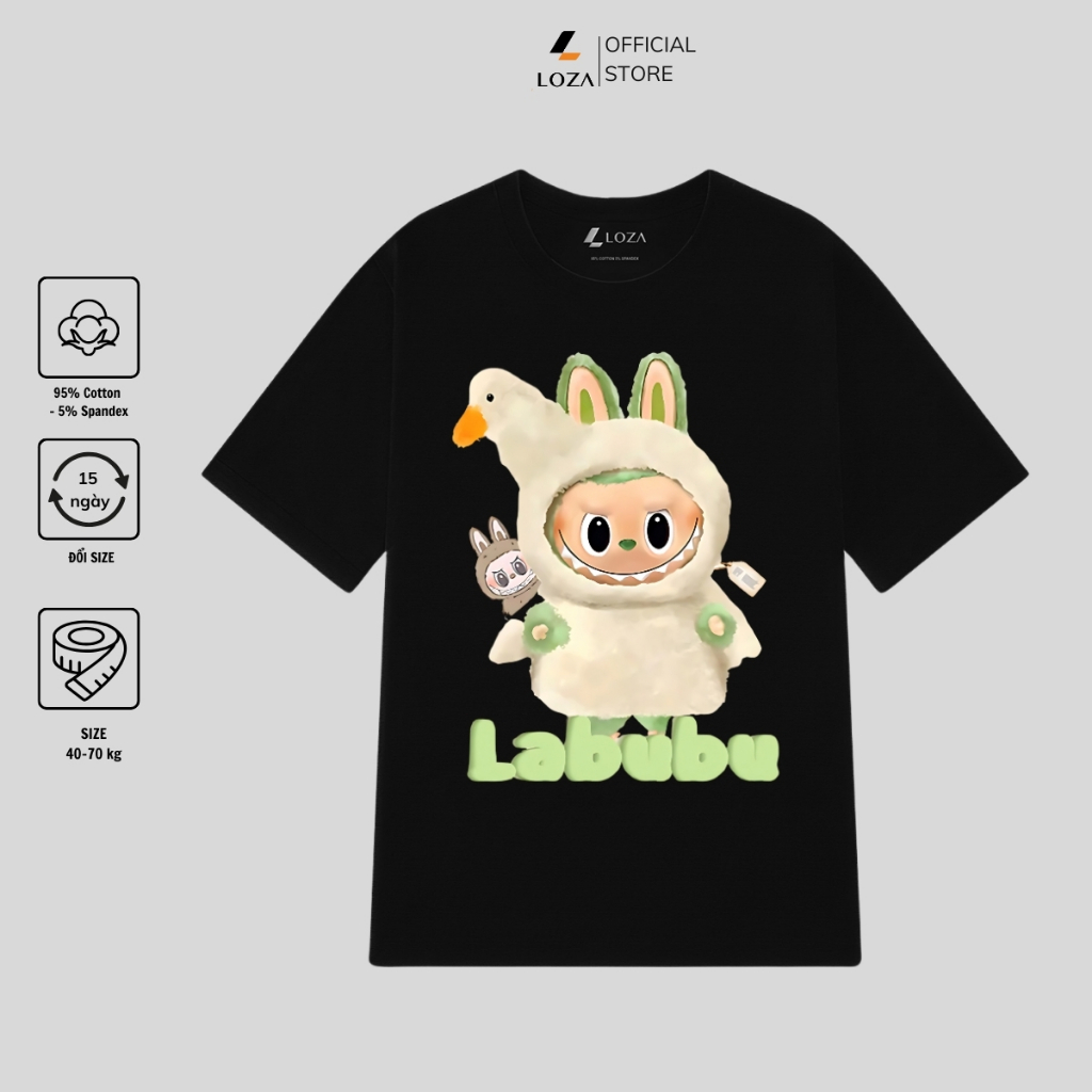 [Form Rộng] Áo thun nữ in hình Labubu nhiều mẫu - Áo phông nữ dáng rộng Loza - G0195_thumbnail_0