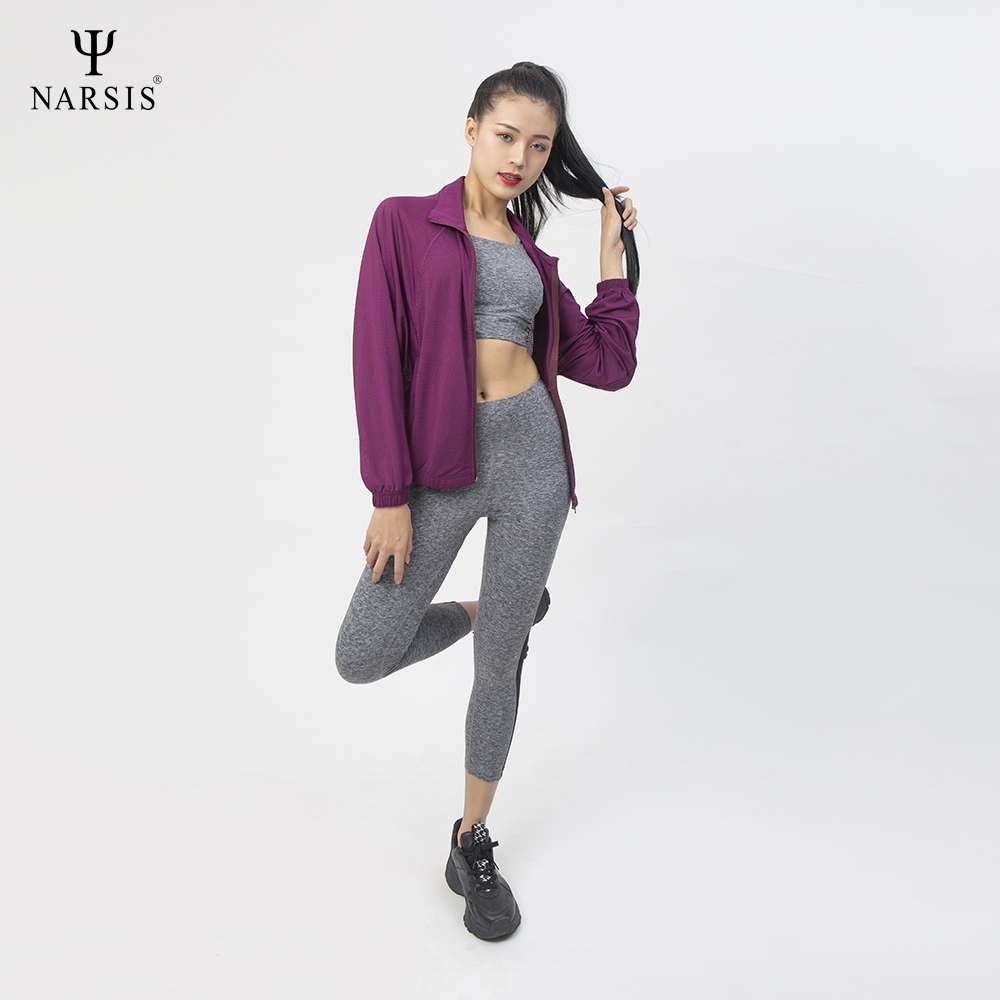 ÁO KHOÁC THỂ THAO NỮ - MÀU MẬN L0019 NARSIS PE NHẸ, THOÁNG KHÍ, THẤM MỒ HÔI, CHẤT LIỆU BỀN, CHỐNG..._thumbnail_4