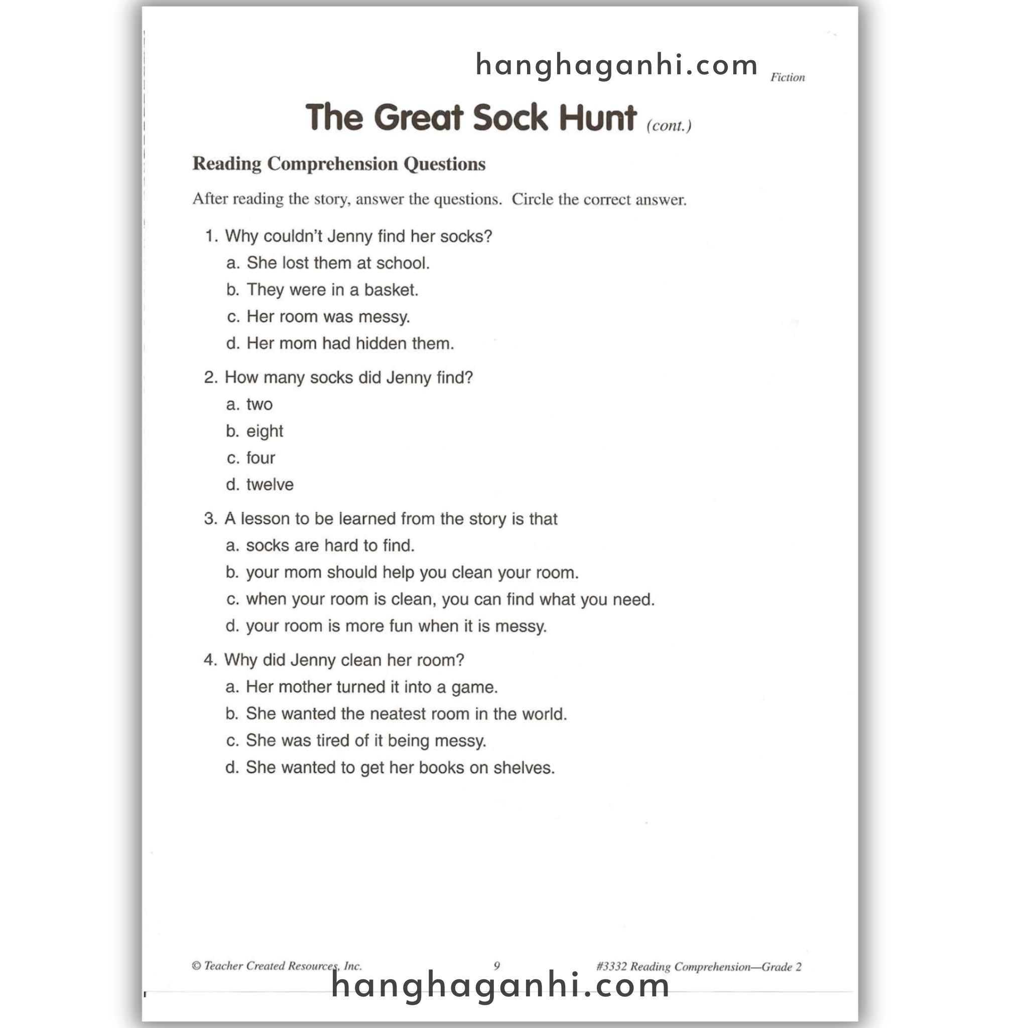 Reading Comprehension Grade 2 Teacher Created Resources, sách đọc hiểu lớp 2_thumbnail_17