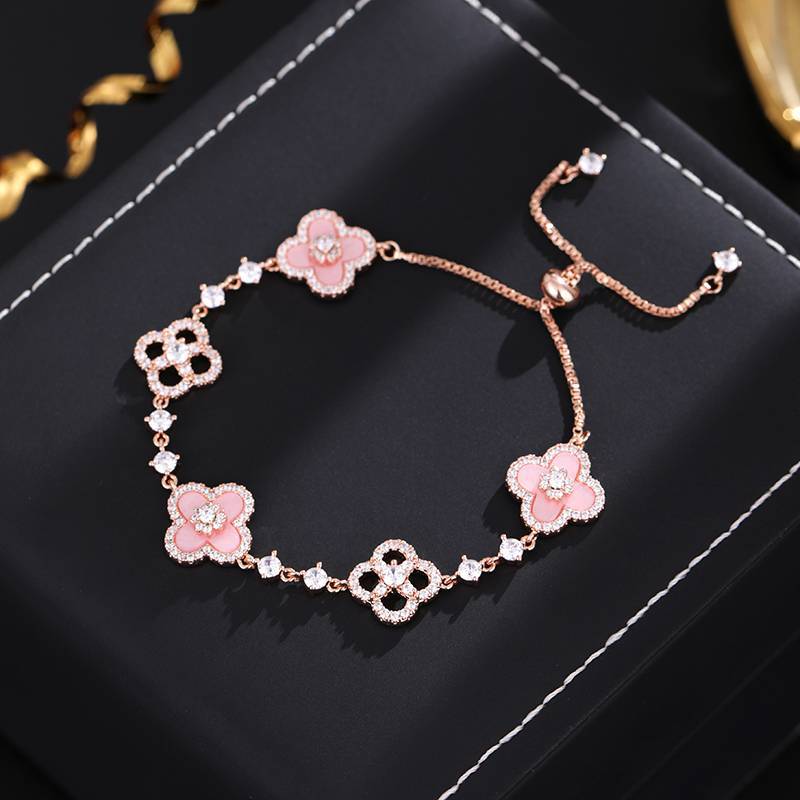 Vòng tay Cỏ bốn lá đính đá nhân tạo_thumbnail_11