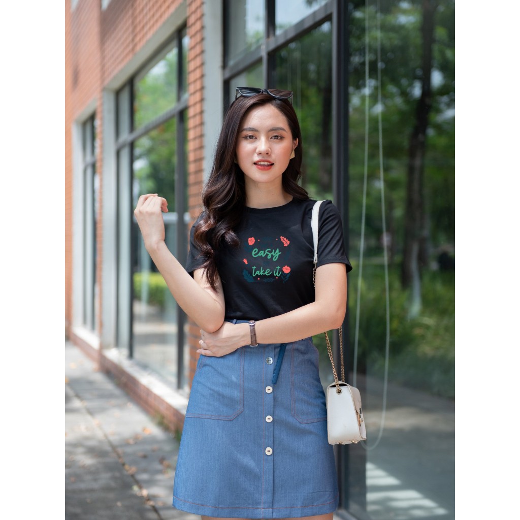 [Form Vừa] Áo thun nữ form vừa in hình hoa lá - Áo phông nữ Loza - G0173_thumbnail_15