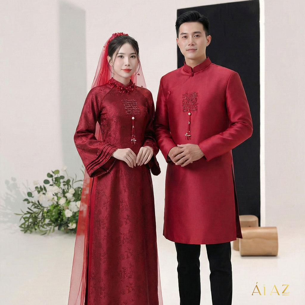 Kinh nghiệm nhập sỉ áo dài cô dâu – chú rể cho shop mới mở