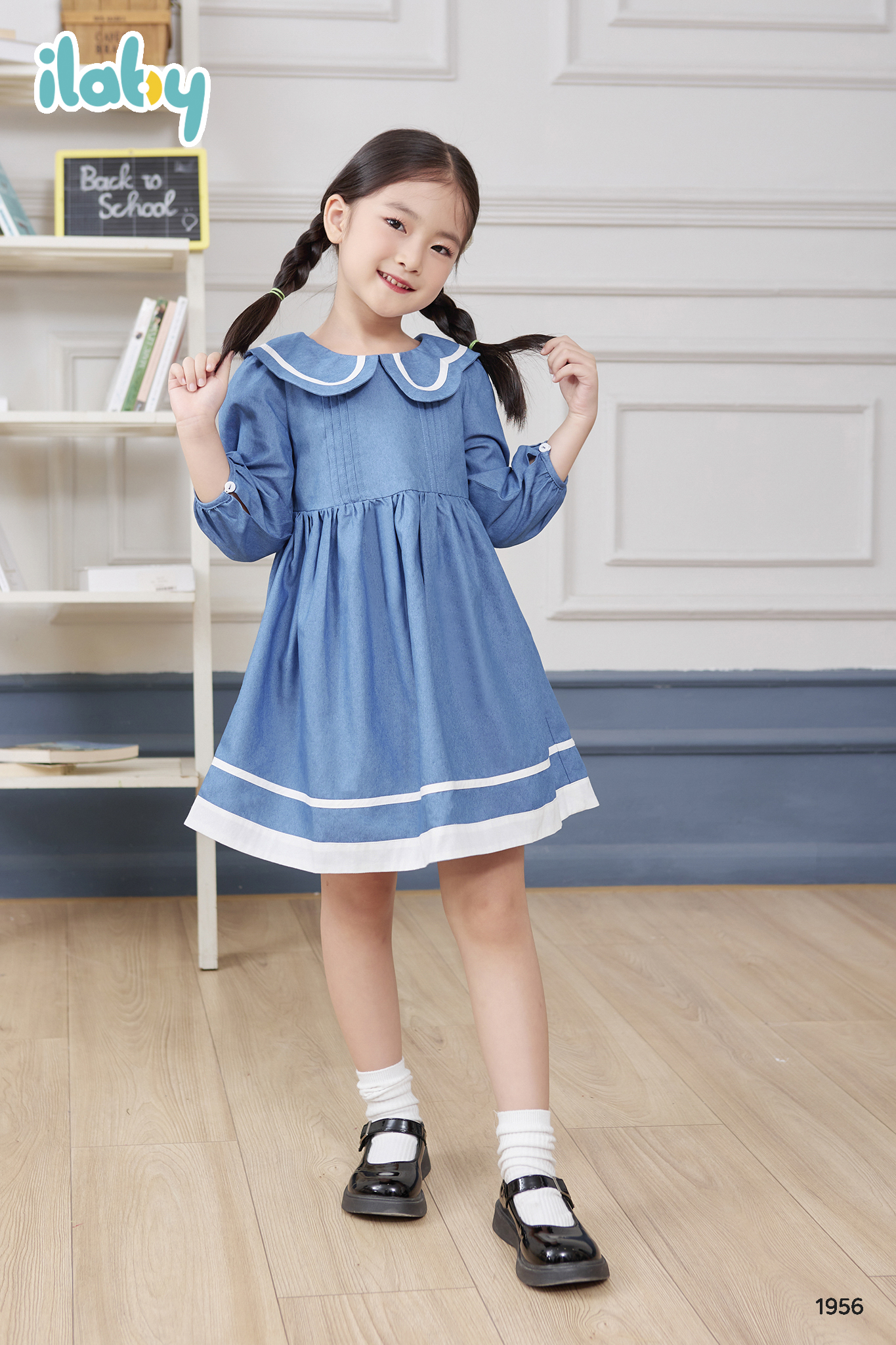 Váy lá cổ cánh bướm lệch phối dây_thumbnail_5