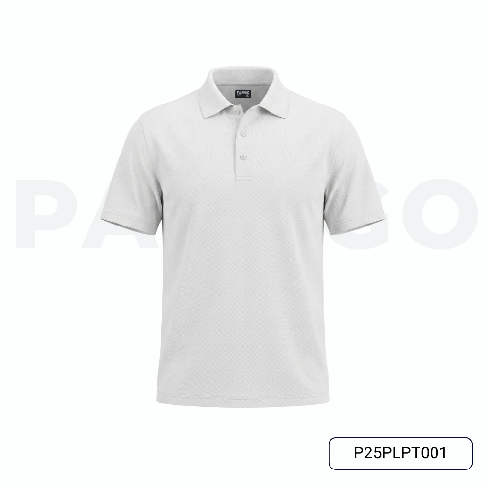 Áo polo cao cấp PAPAGO nam Trung niên vải cotton kim cương form rộng thêu logo trụ áo - P25PLCT005