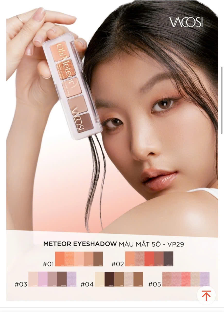 Bảng Màu Mắt 5 ô VACOSI METEOR EYESHADOW NGẪU NHIÊN