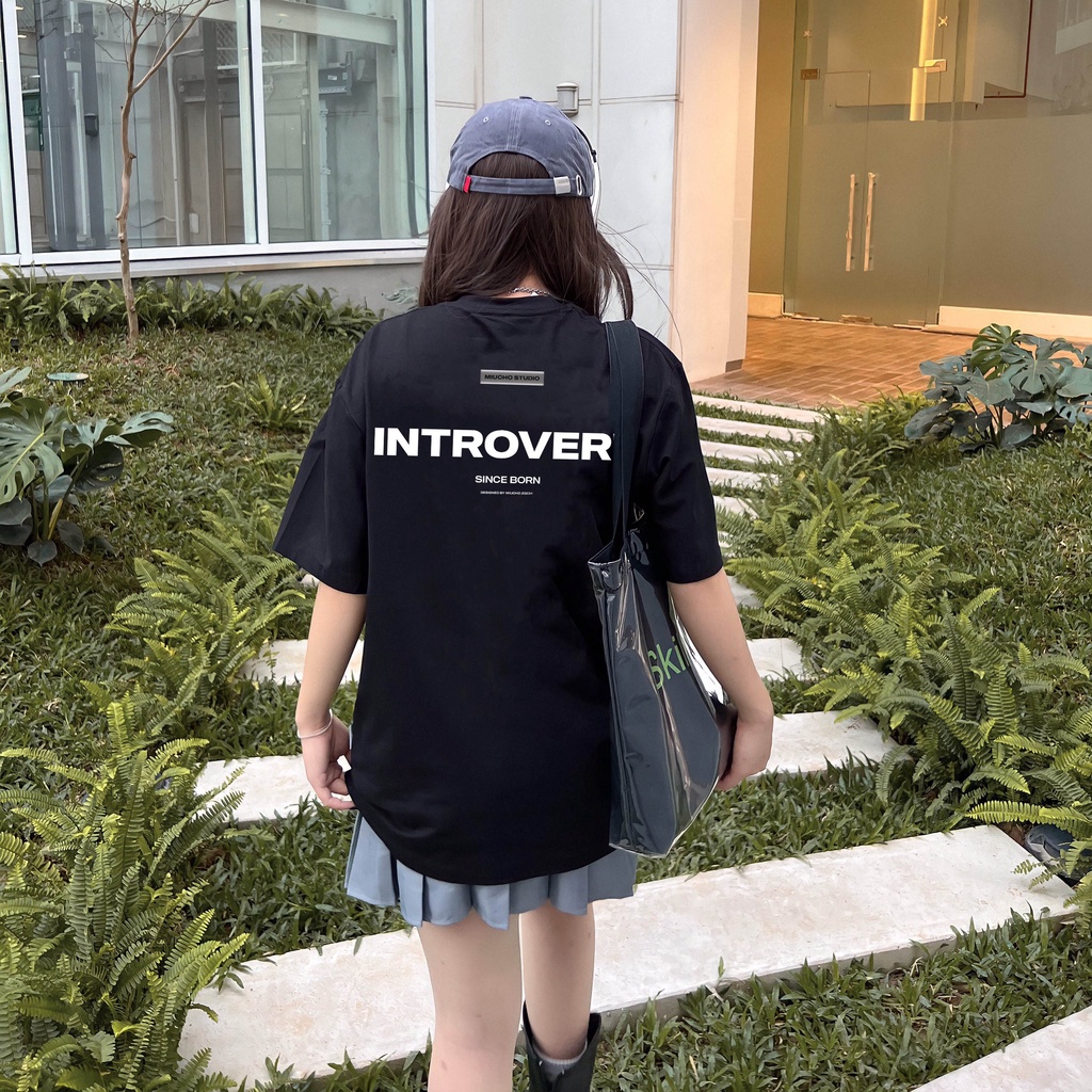 Áo thun unisex form rộng AT383 Miucho chất vải cotton in brand name_thumbnail_4