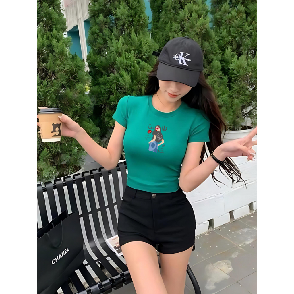 [Form Ôm] Áo croptop nữ dáng ôm chất liệu thun cotton -LOZA  CR7439_thumbnail_3