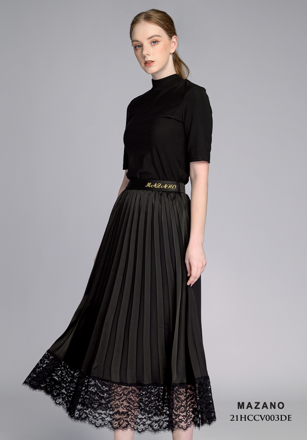 Chân váy xoè vải lụa phối gấu chân ren_thumbnail_3