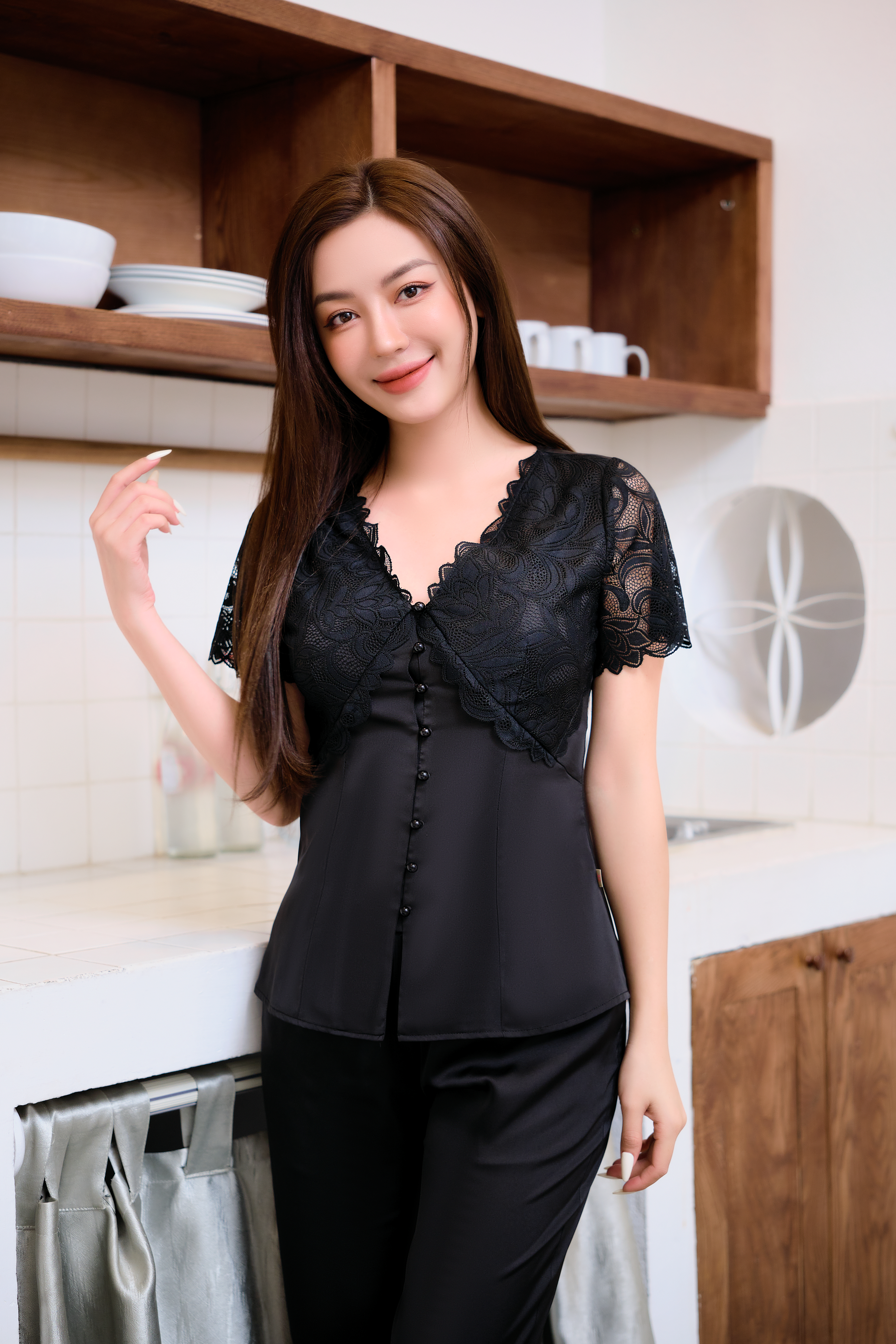 Bộ ngủ áo cộc tay, quần dài BN326_thumbnail_2