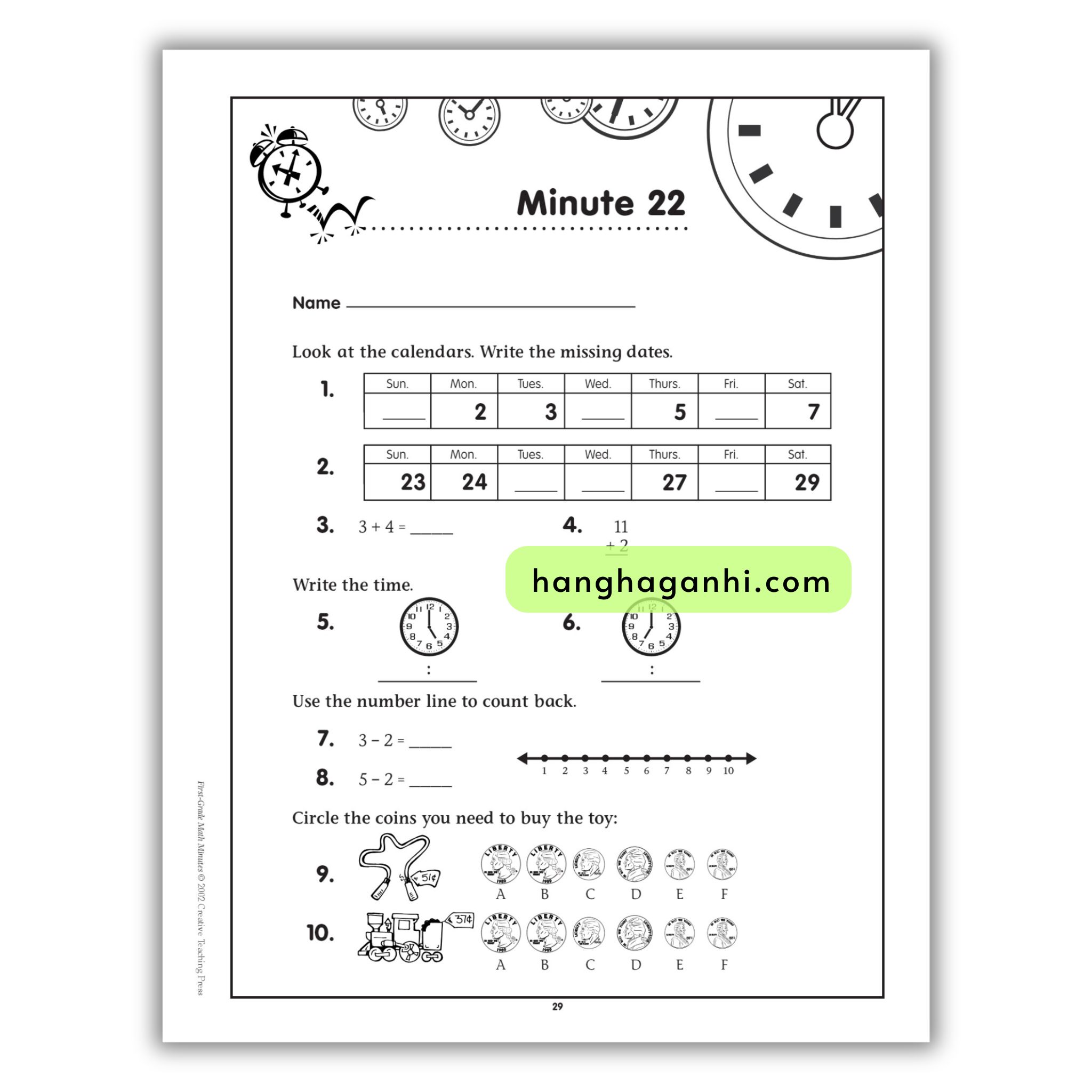 Math minutes - Bộ 8 cuốn Sách Toán Tiếng Anh kèm đáp án_thumbnail_1
