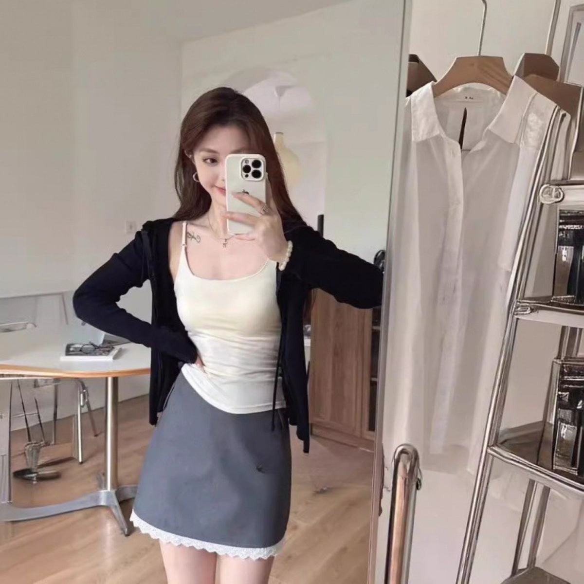 [Mã B54] Áo Bra Cotton Co Giãn Có Mút Áo Hai Dây Dáng Dài Mềm Mại_thumbnail_1