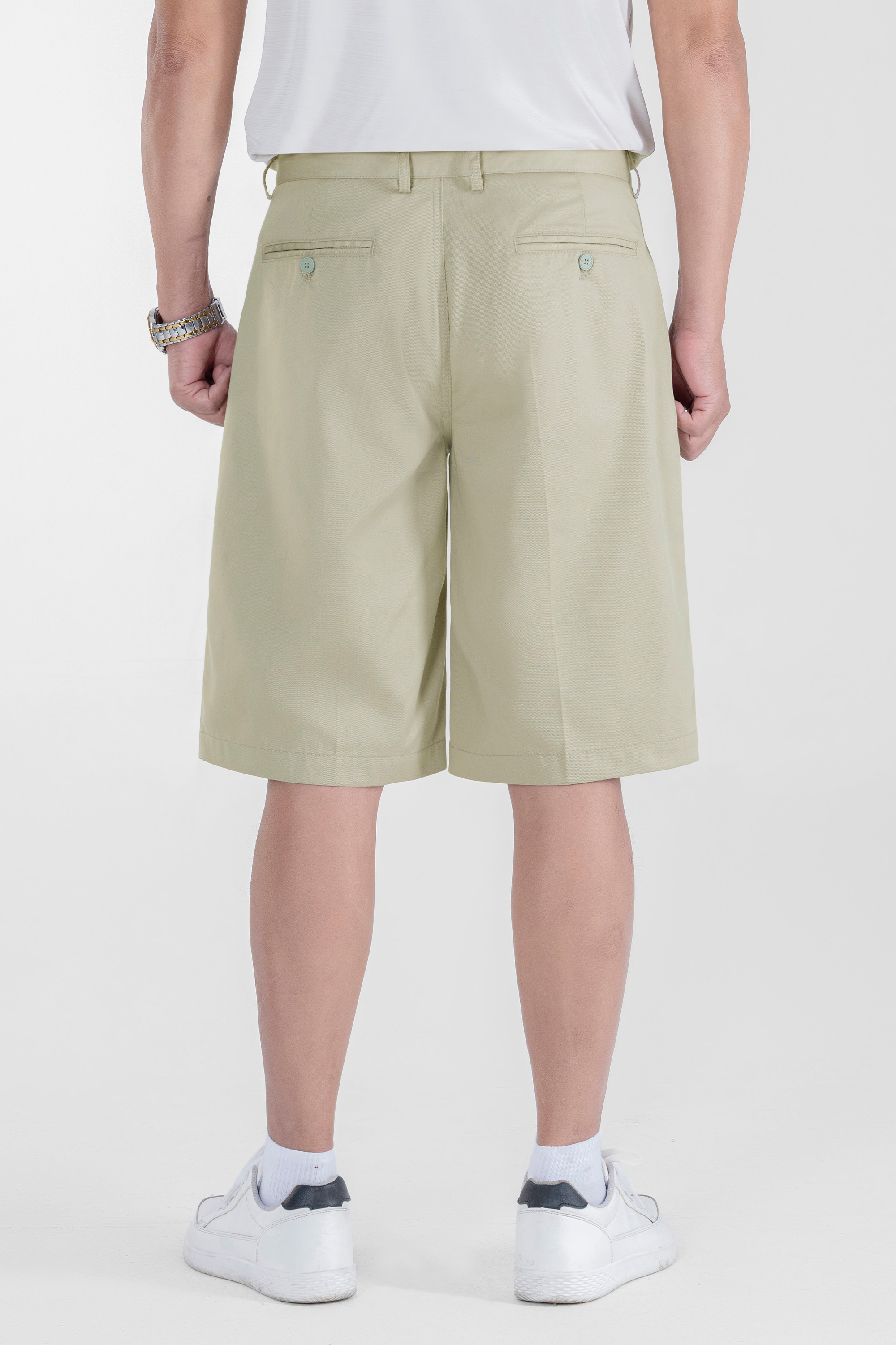 Quần Soọc Kaki 2 Li Nam Trung Niên ANCHI Dáng Suông Dài Qua Gối Màu Đen_thumbnail_8