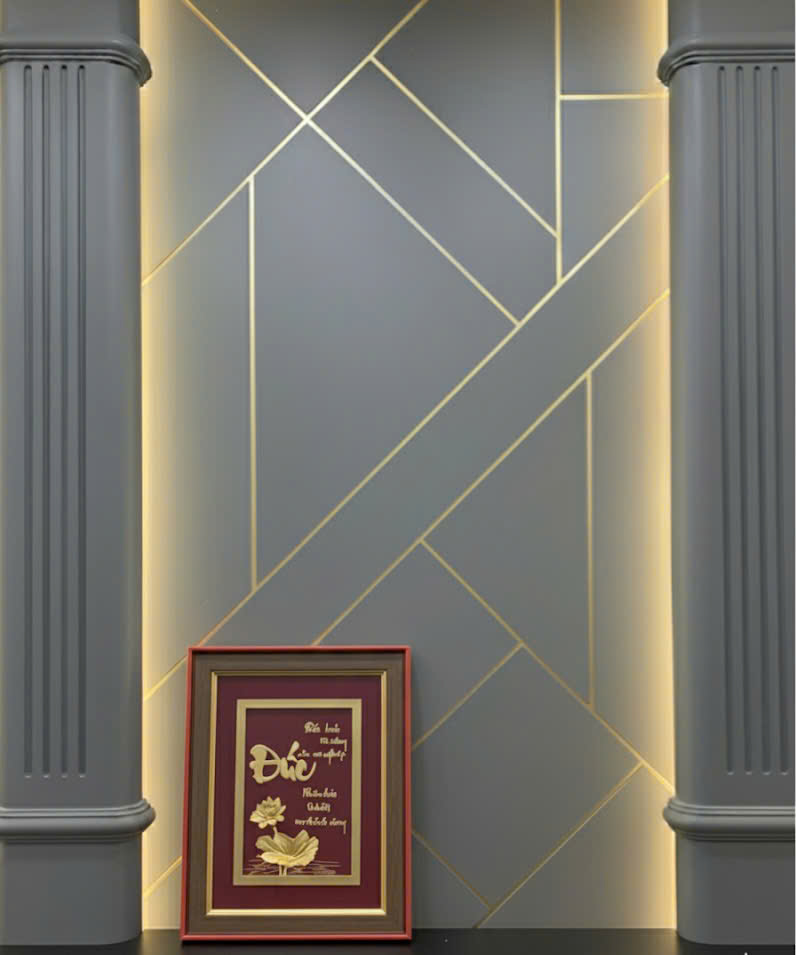 Tranh chữ đức mạ vàng 24k KT 32 X25 CM 