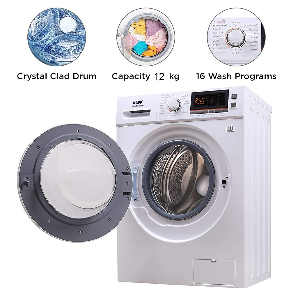 Máy giặt sấy Kaff KF-MFC120EU hoạt động toàn toàn êm ái, không rung lắc và có độ ồn thấp Máy giặt sấy Kaff KF-MFC120EU hoạt động toàn toàn êm ái, không rung lắc và có độ ồn thấp